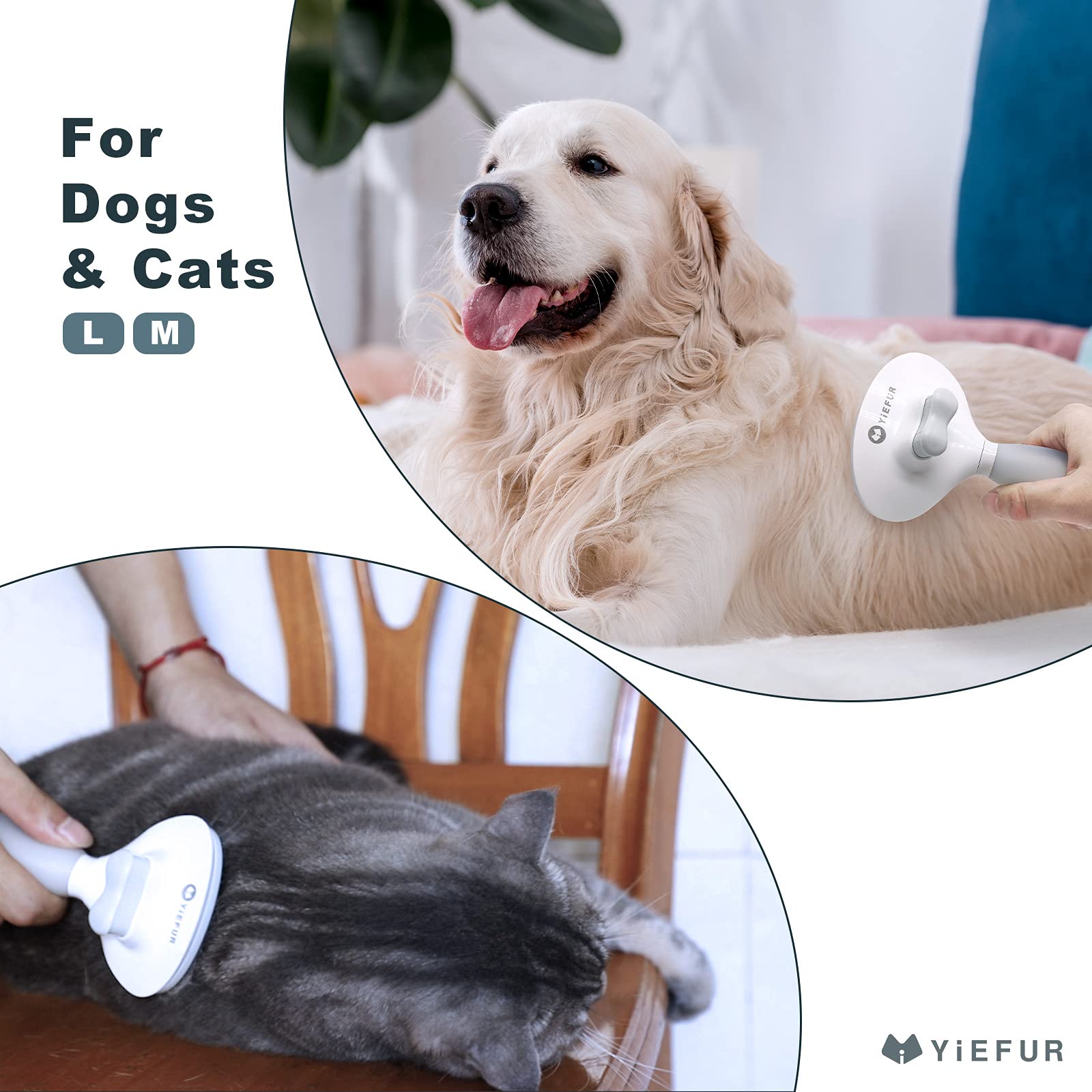 Cat Hair Brush,Cat Brush For Shedding,Soft Silicone Self Cleaning Brush For Short And Long Haired Cats For Grooming And Shedding White