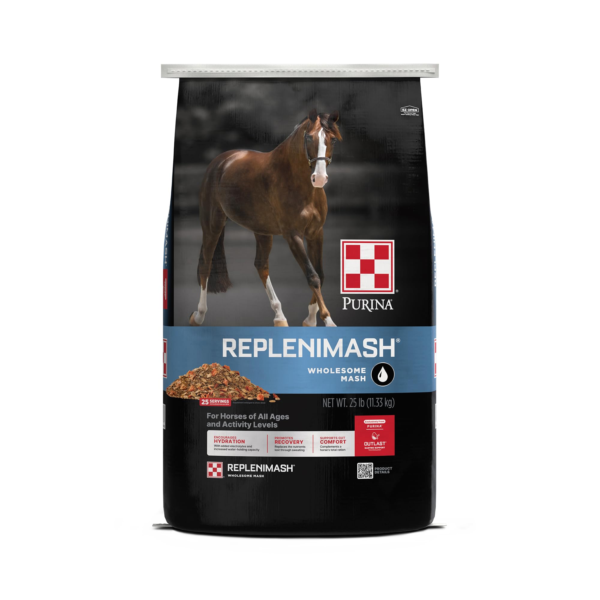 Purina | RepleniMash Product | for Horse Recovery | 25 Pound (25 LB)