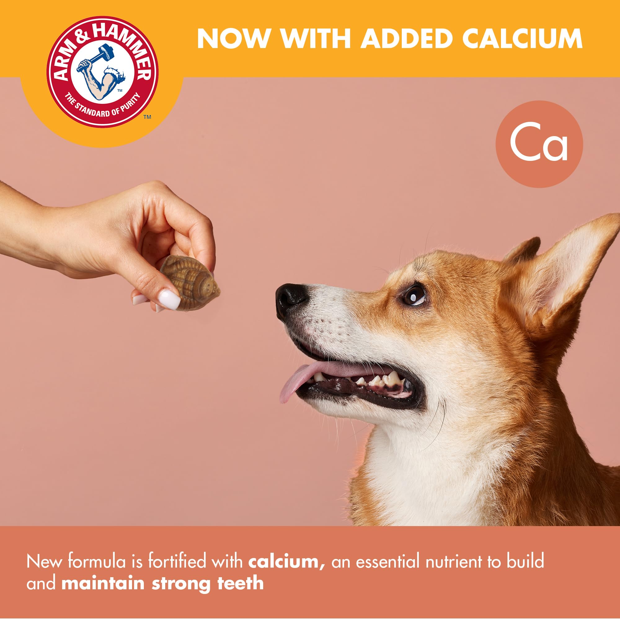 Arm & Hammer for Pets Mighties by TREADZ Dental Treats for Dogs with Baking Soda and Calcium, Help Fight Bad Breath, Plaque & Ta