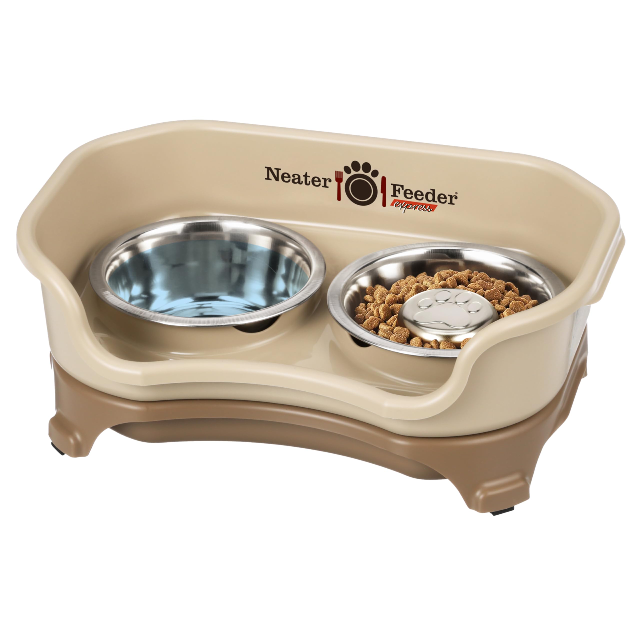 Neater Feeder Express Mess Proof Dog Bowls Elevated for Small Breed - Made in USA - No Spill Raised Slow Feeder Elevated Dog Bow