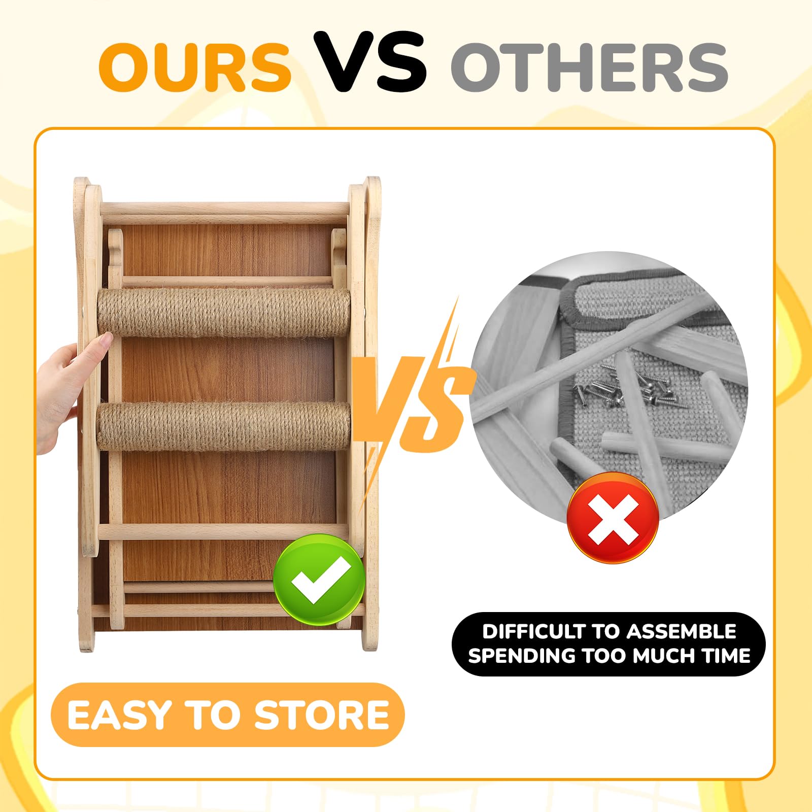 Blugun Cat Scratching Post Cat Scratching Board Cats Scratch Pad Kitten Scratcher Ramp Sisal Scratcher Posts For Indoor Cats Adu