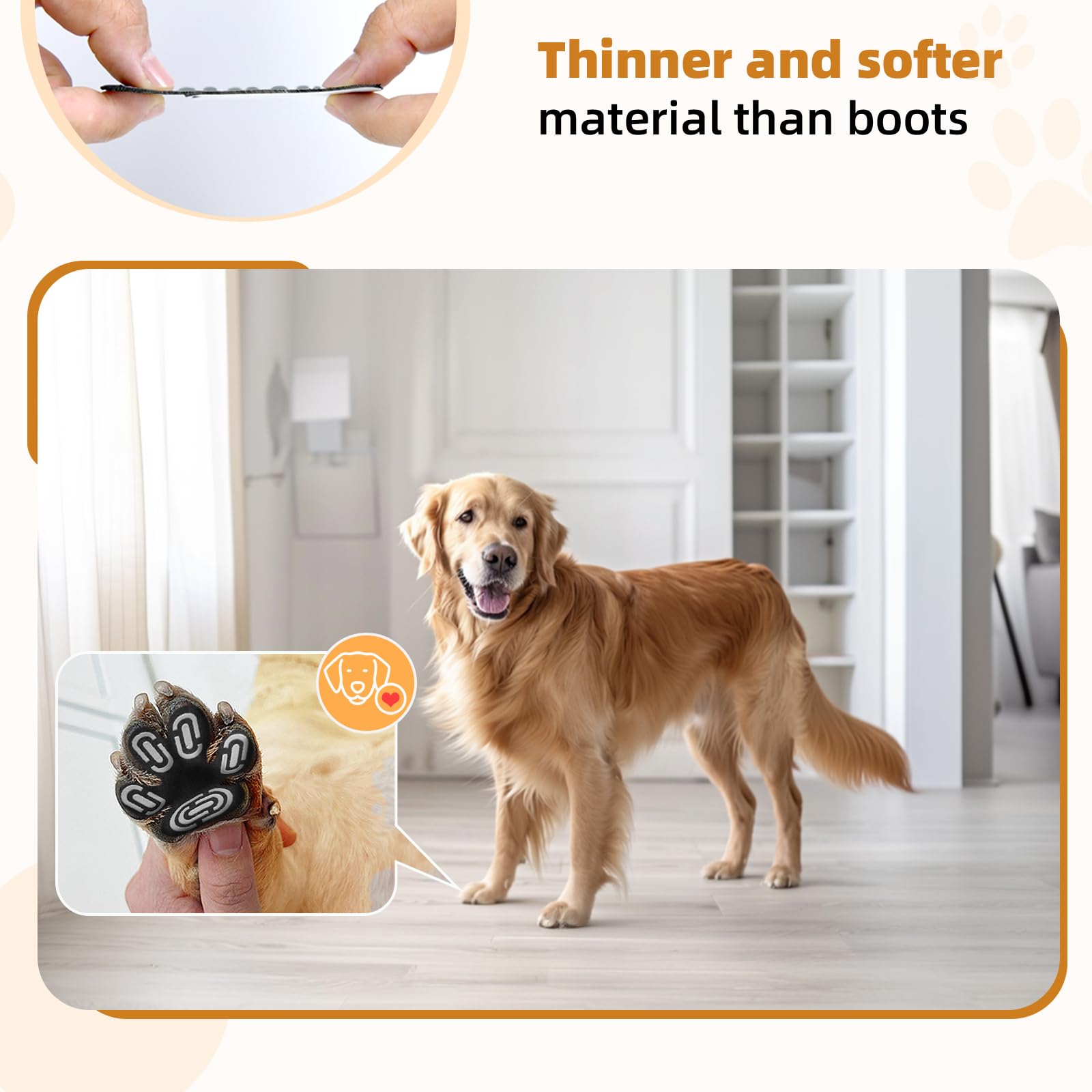 Anti-Slip Dog Paw Protector Pads For Senior Dogs, Dog Paw Adhesive Pads On Hardwood Floor,Senior Pets Essentials With Strong Tra