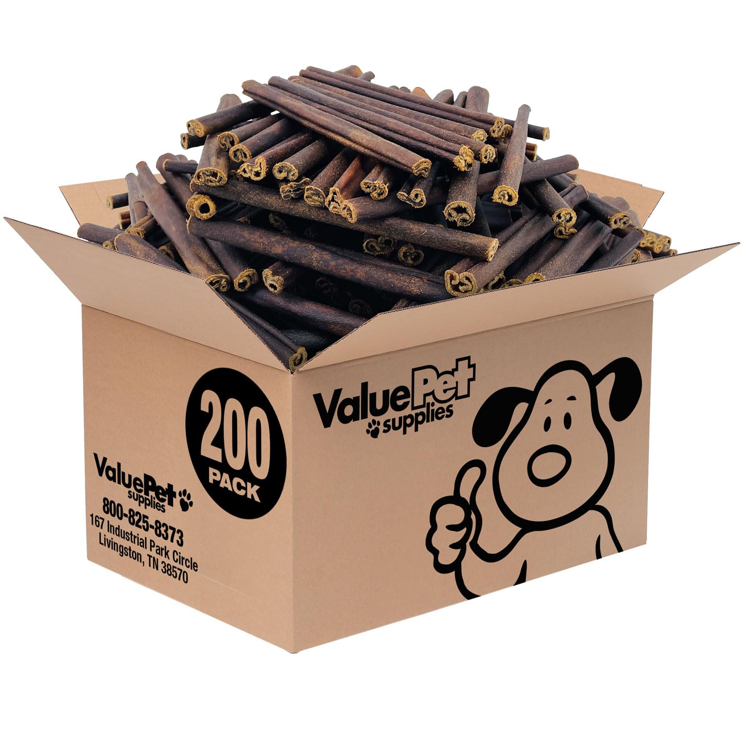 ValueBull USA Collagen Sticks for Small Dogs, 6 Inch Thin Chews, Natural Dog Treats, 200 Count Bulk Pack - Promotes Joint, Skin 