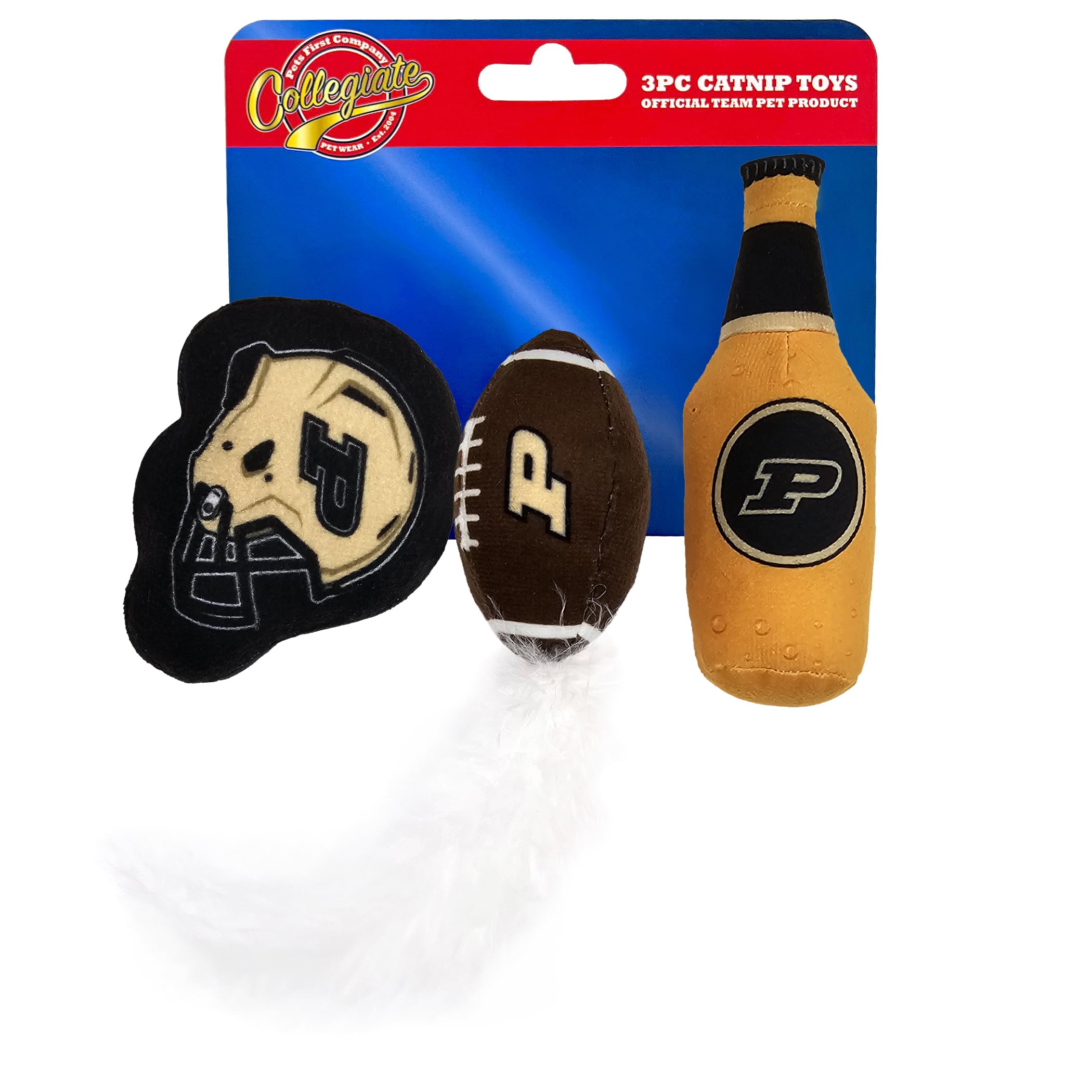 Best Plush Cat Toy Ncaa Purdue Boilermakers Complete Set Of 3 Piece Cat Toys Filled With Fresh Catnip. Includes: 1 Helmet Cat To