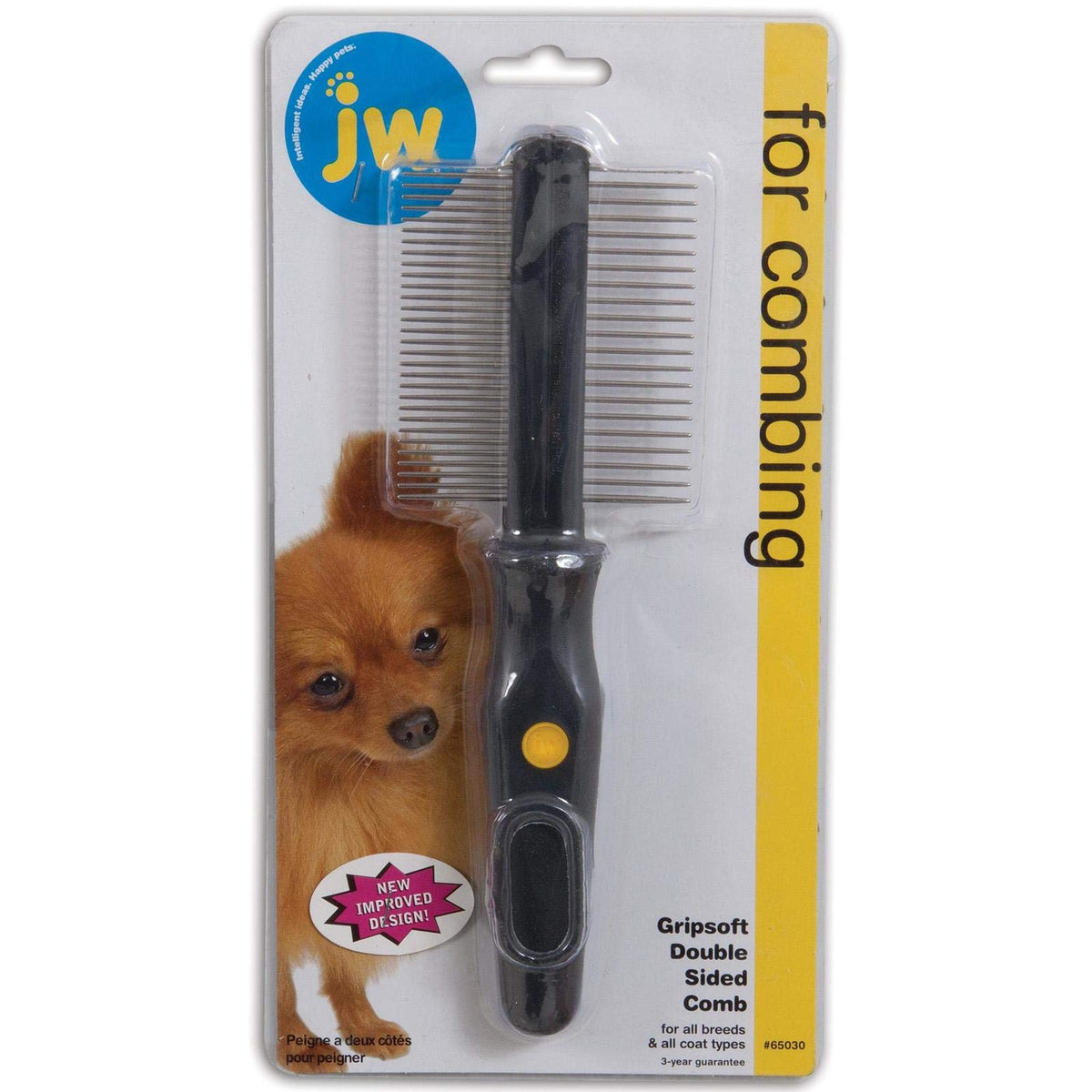 Jw Pet Company Gripsoft Double Sided Comb Dog Comb,White,5' X 1.75' X 10.5'