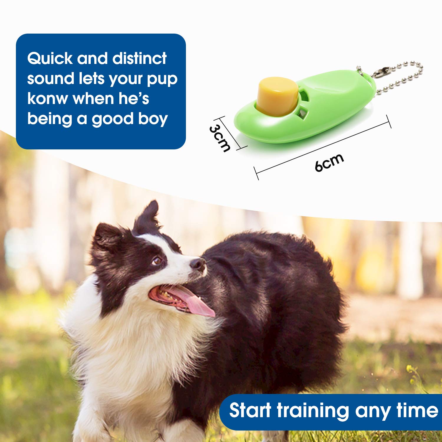 Baapet 15 Ft 20 Ft 30 Ft 50 Ft 100 Ft Long Dog Training Leash For Dog Training, Play, Camping, Or Backyard Lead With Training Clickers For Small, Medium And Large Dogs Or Cats (100 Feet, Springgreen)