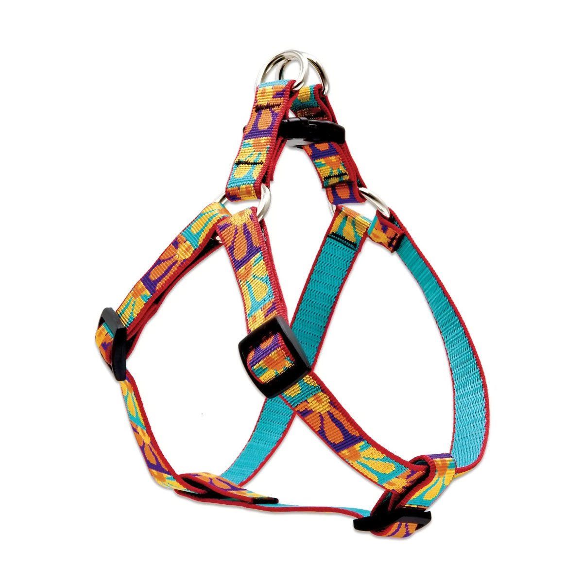 LupinePet Originals 3/4'' Crazy Daisy 20-30'' Step In Harness for Medium Dogs