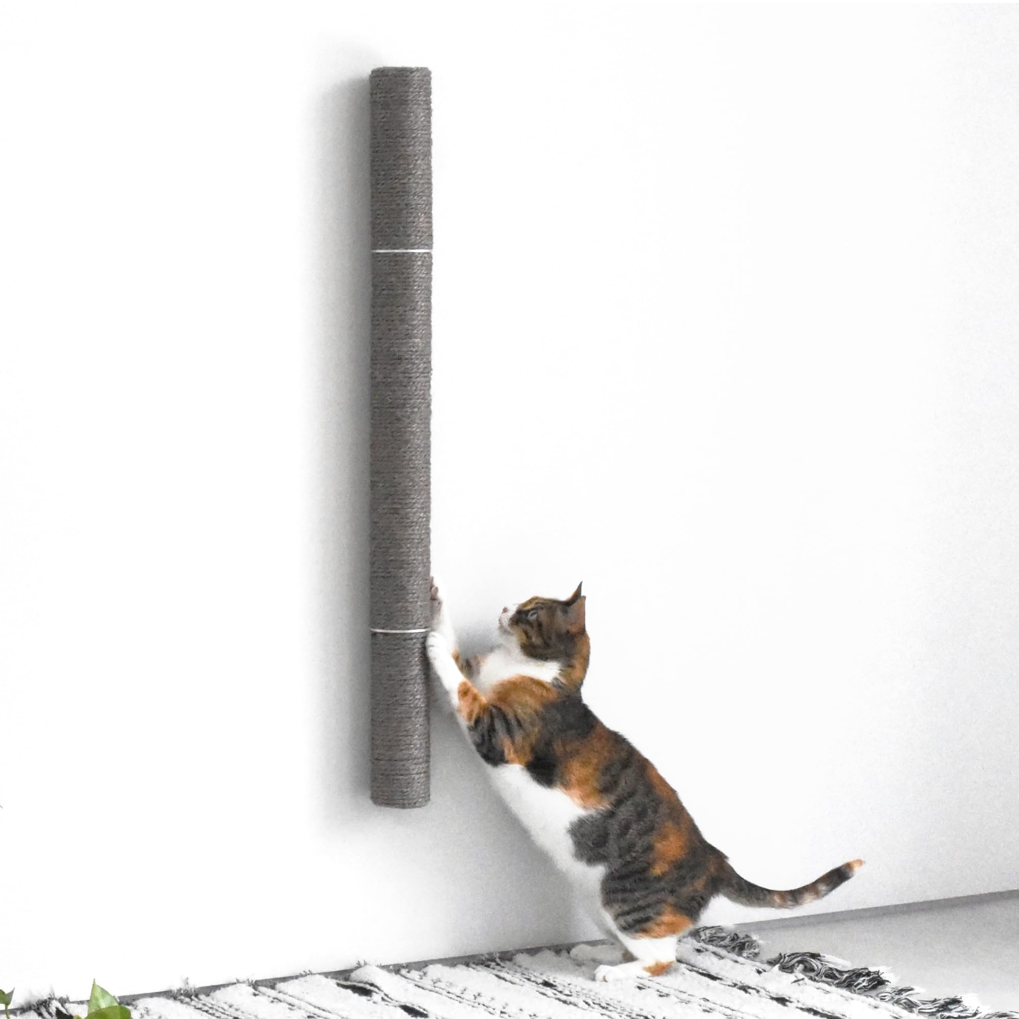 xympo 34 Wall Mounted Cat Scratcher, Sisal Scratching Post - Grey
