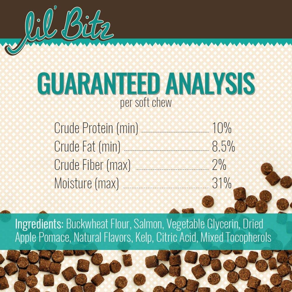 Lil Bitz Training Treats for Dogs and Cats (1 Pack, All Dog Sizes - Wild Salmon + Kelp)