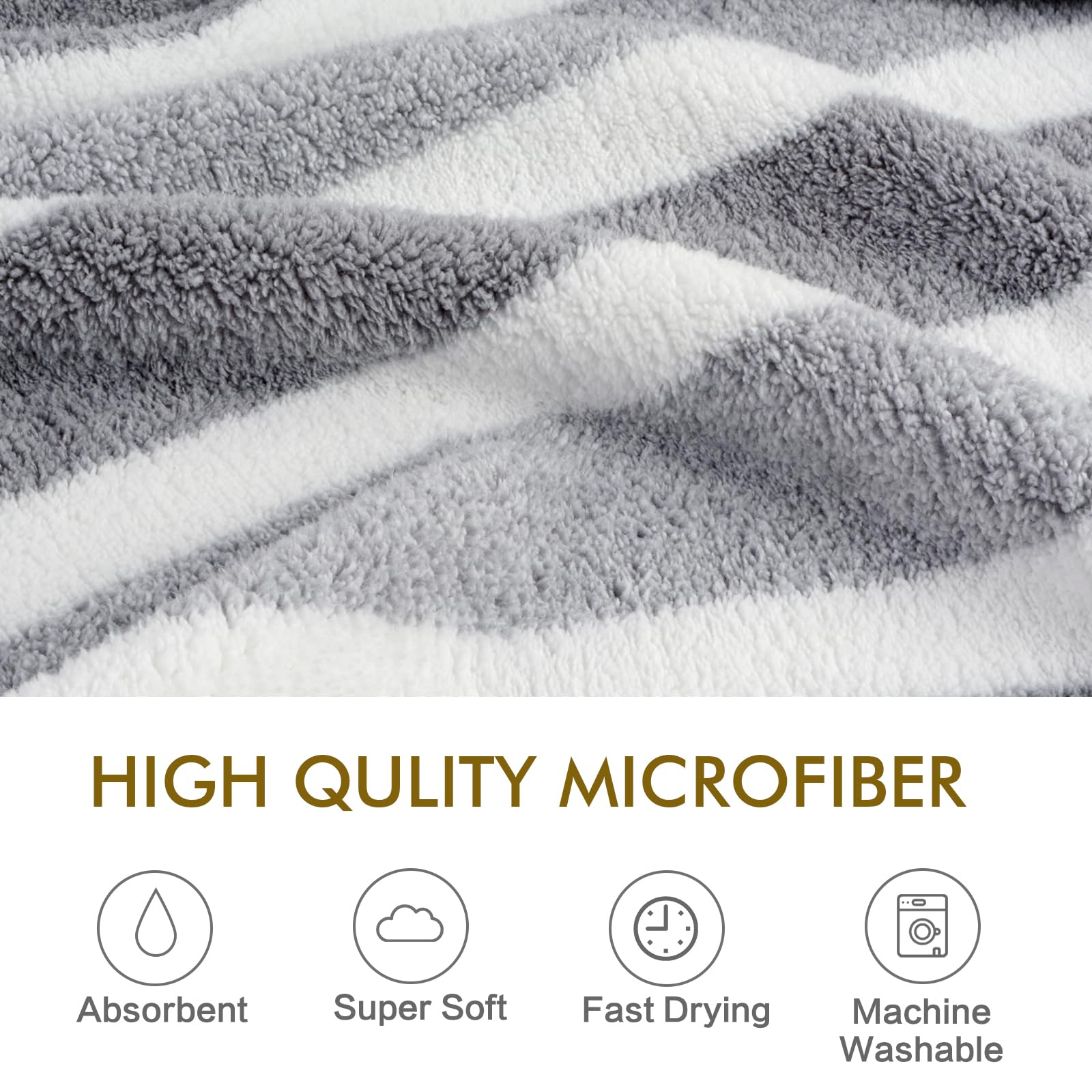 KinHwa Dog Towel Super Absorbent Pet Bath Towel Microfiber Dog Drying Towel for Small, Medium, Large Dogs and Cats 30inch x 50in