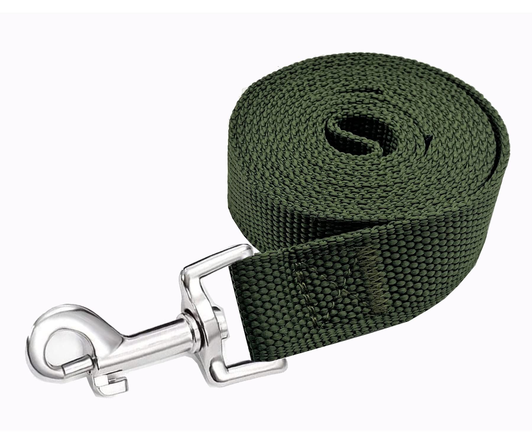 Strong Nylon Dog Leash, 4FT/ 5 FT/ 6FT Dog Leashes for Medium Large Dogs(4 FT, Green)