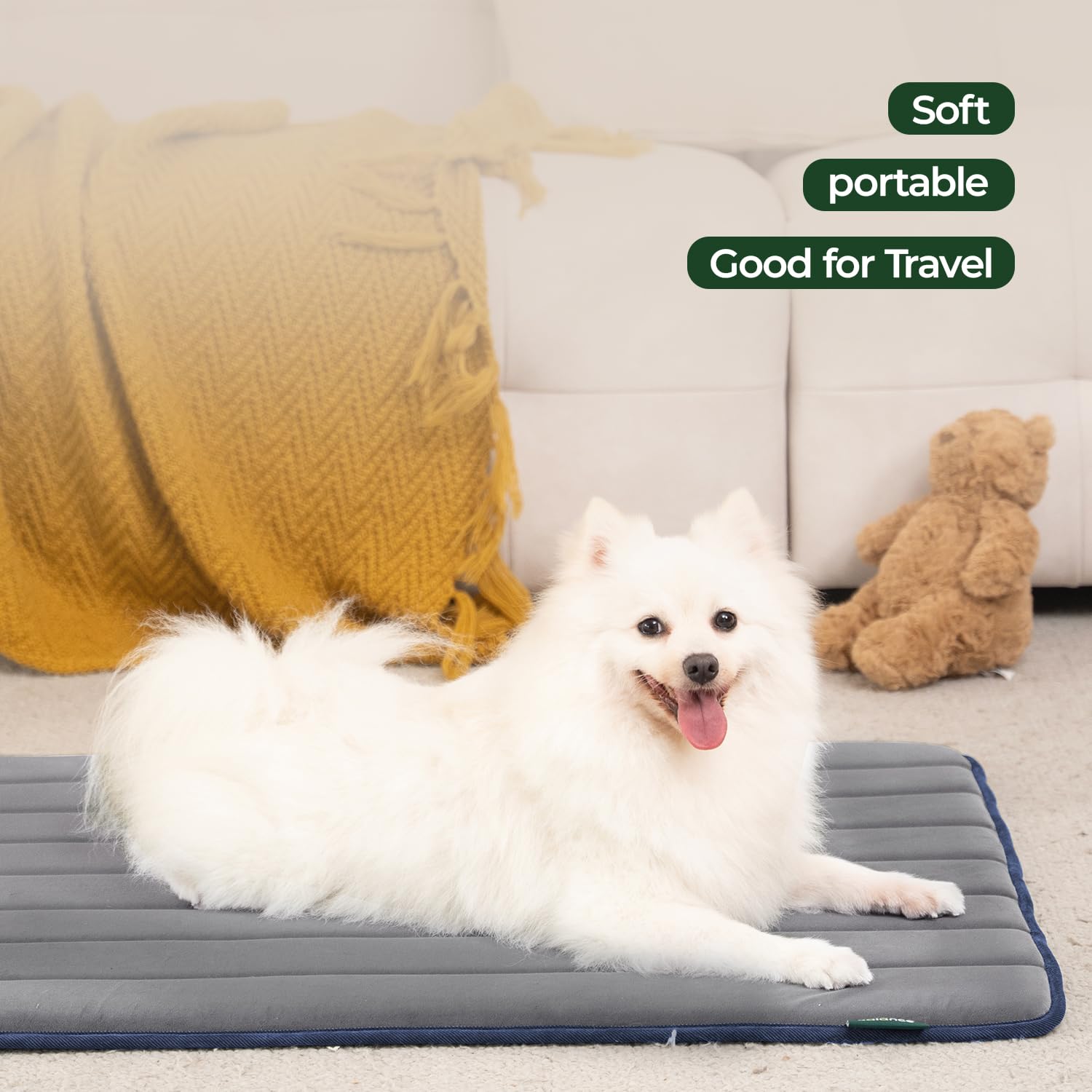 Balance Dog Crate Pad, Dog Foam Crate Mat Kennel Pad, Washable Water-Resistant Pet Bed Flat Dogs Cage Mat For Large Dogs