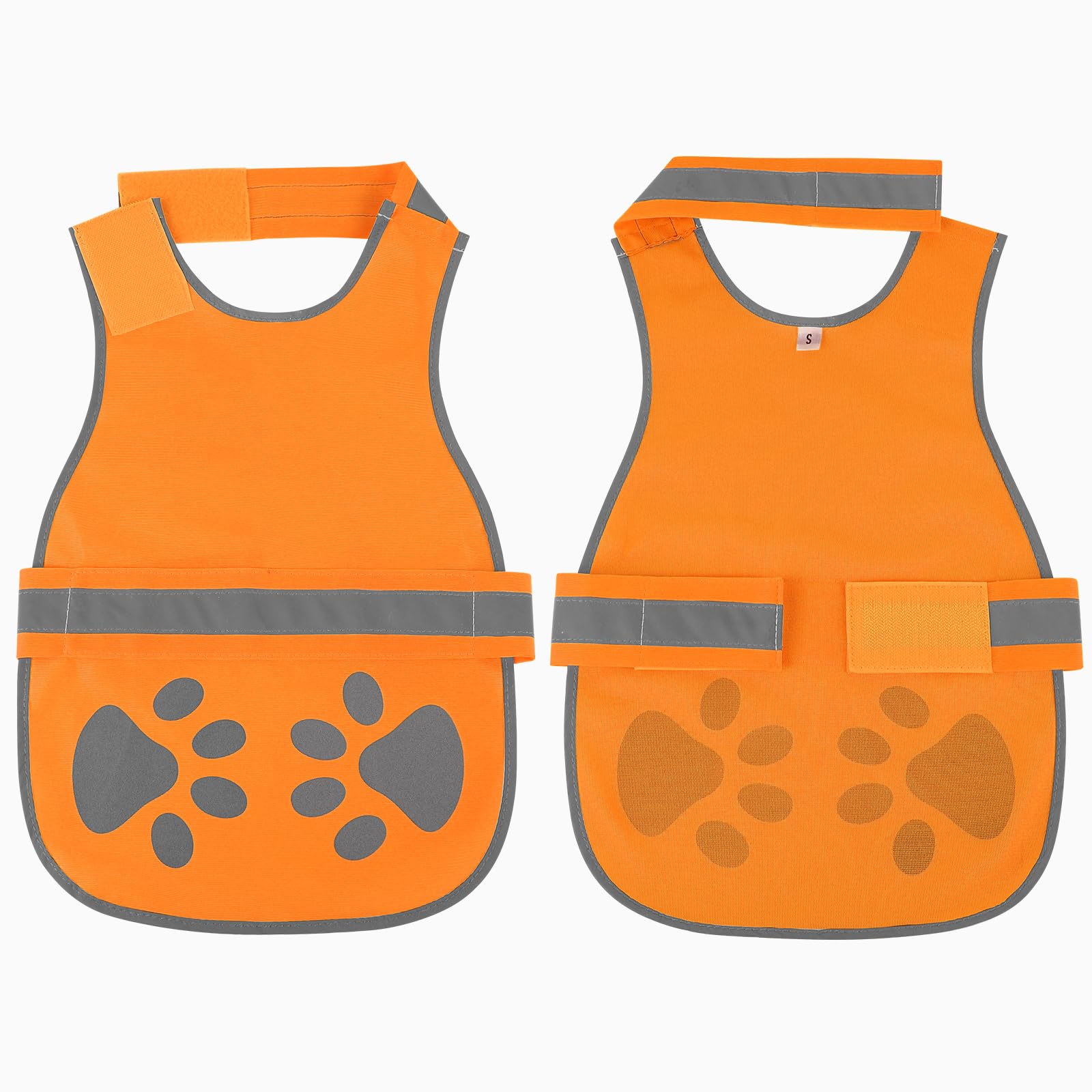 Candofly Reflective Dog Vest, High Visibility Safety Pet Hunting Jacket For Night Walking Camping (Orange, Medium)