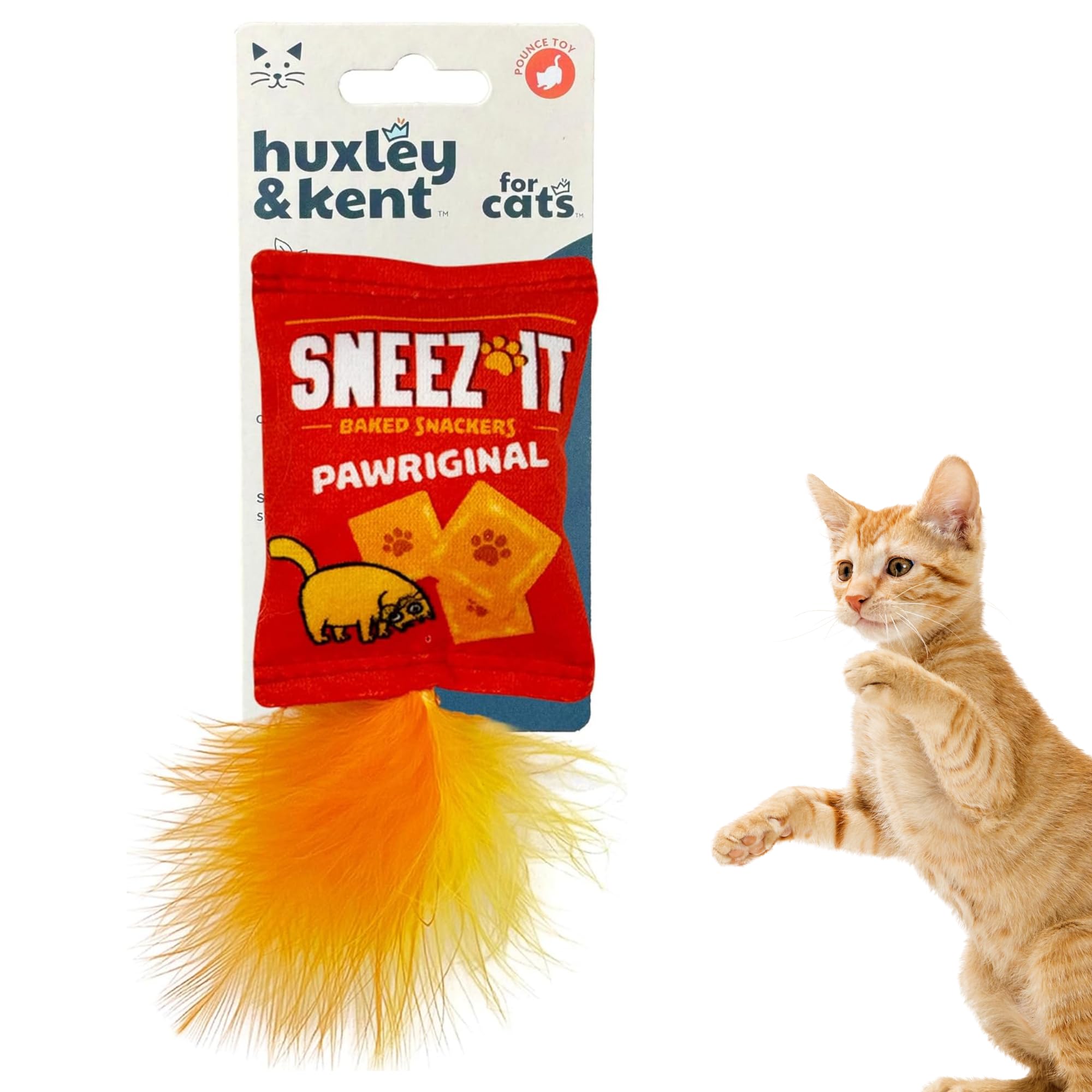 Huxley & Kent Plush Cat Toy - Sneez-It - Snack Attack Strong Catnip Filled - Plush Interactive Kitten And Cat Toy With Catnip An