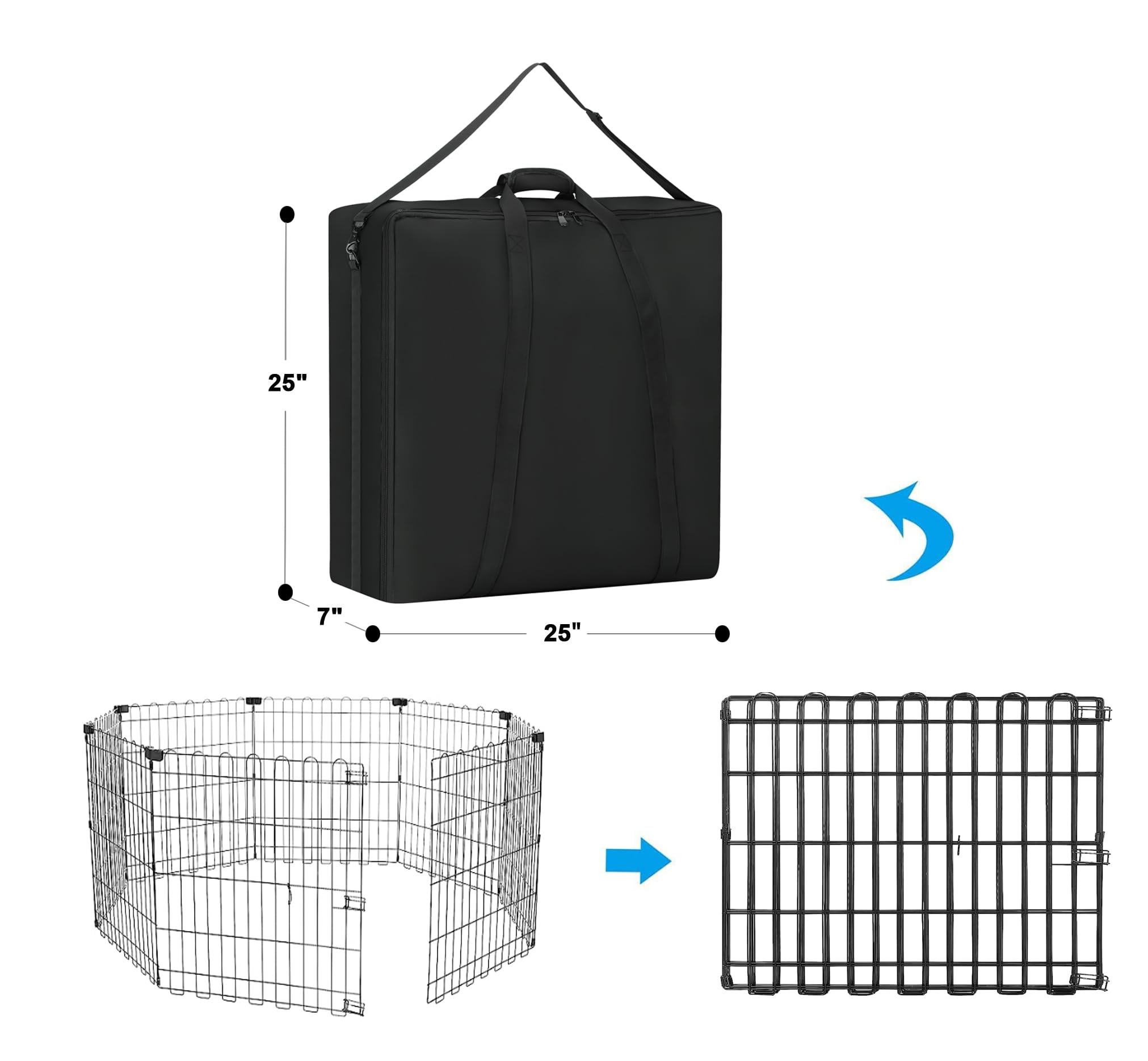 YUFYIG 30 Dog Playpen Storage Bag, Suitable for Foldable Exercise Pet Playpens, Dog Fence Travel Bag With Handles For Camping an