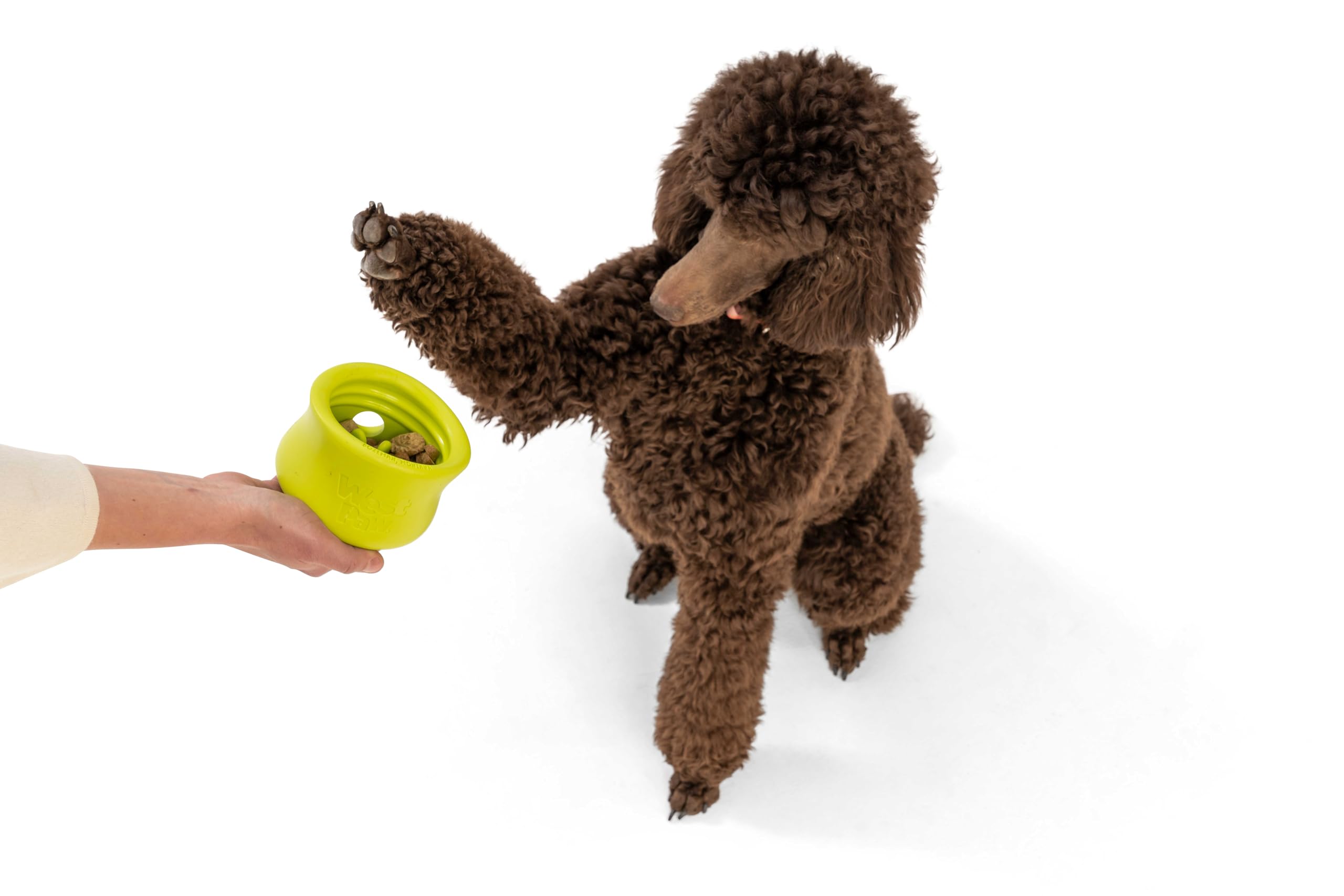 WEST PAW Zogoflex Toppl Treat Dispensing Dog Toy Puzzle - Interactive Chew Toys for Dogs - Dog Toy for Moderate Chewers, Fetch,