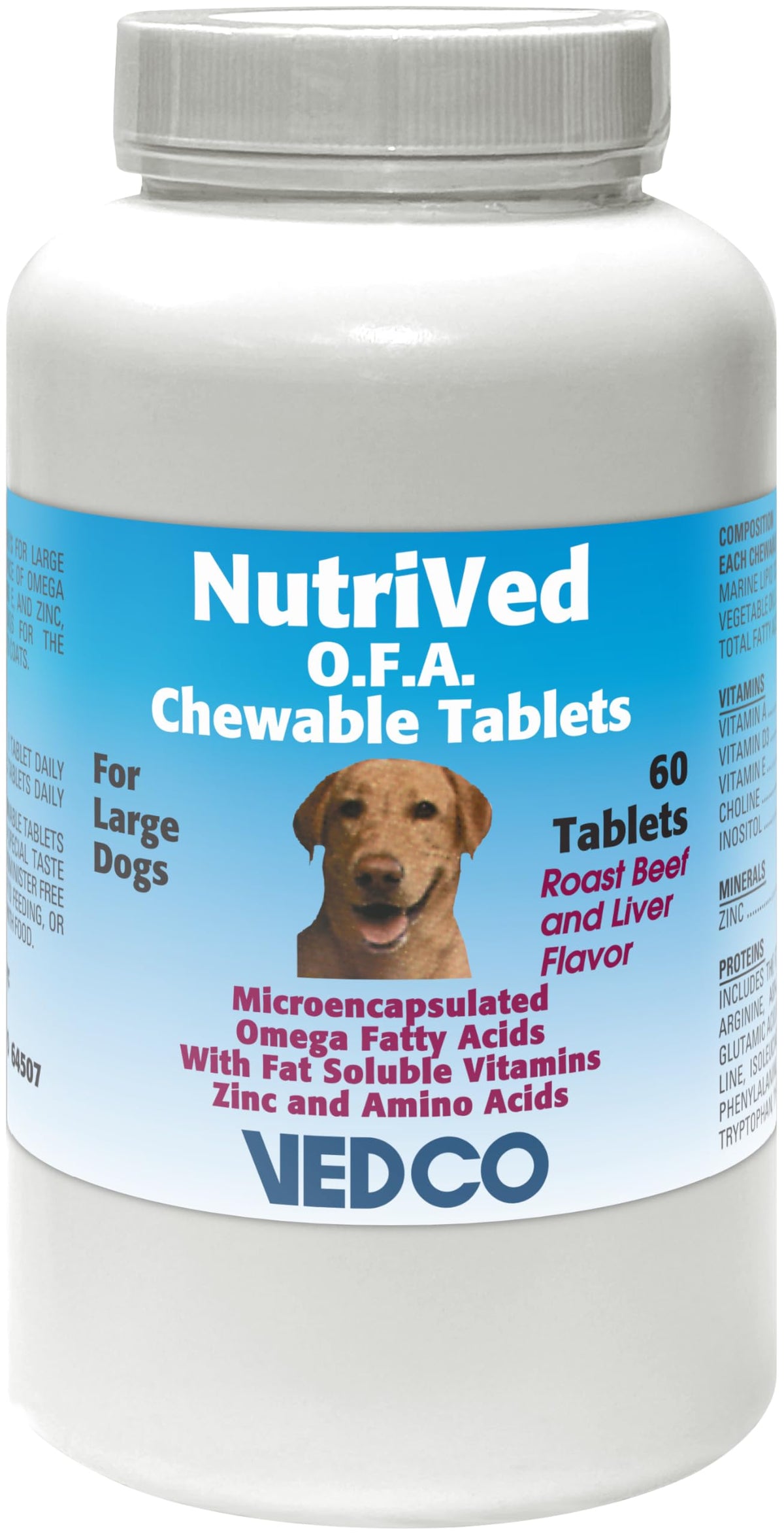 Vedco 60 Count Nutrived O.F.A. Chewable Tablets for Large Dogs – Petocart
