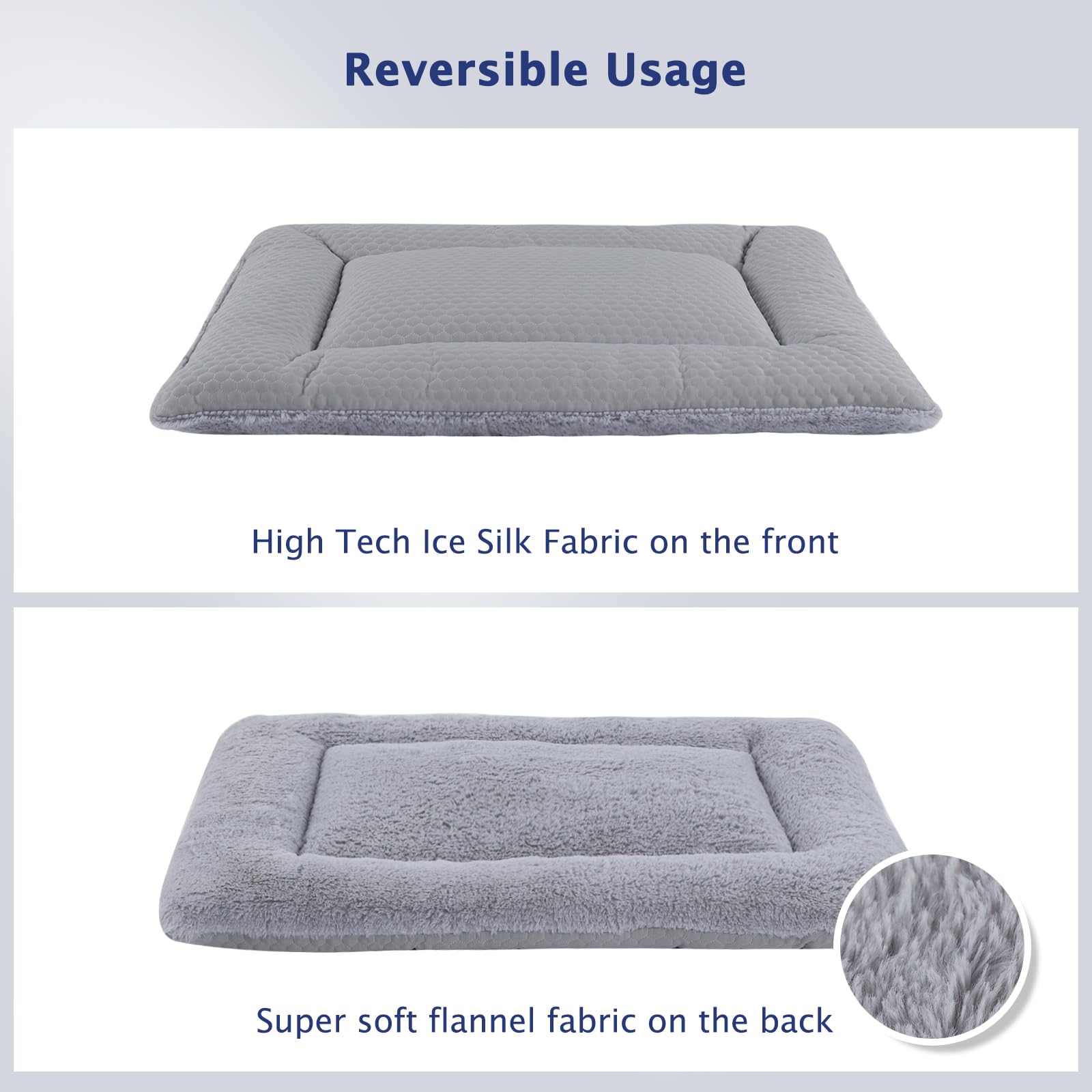Vetasac Dog Bed Mat, Crate Pad Reversible,Soft Kennel Pad, Washable Dog Crate Mat (Cool And Warm),Pet Sleeping Mattress For Smal