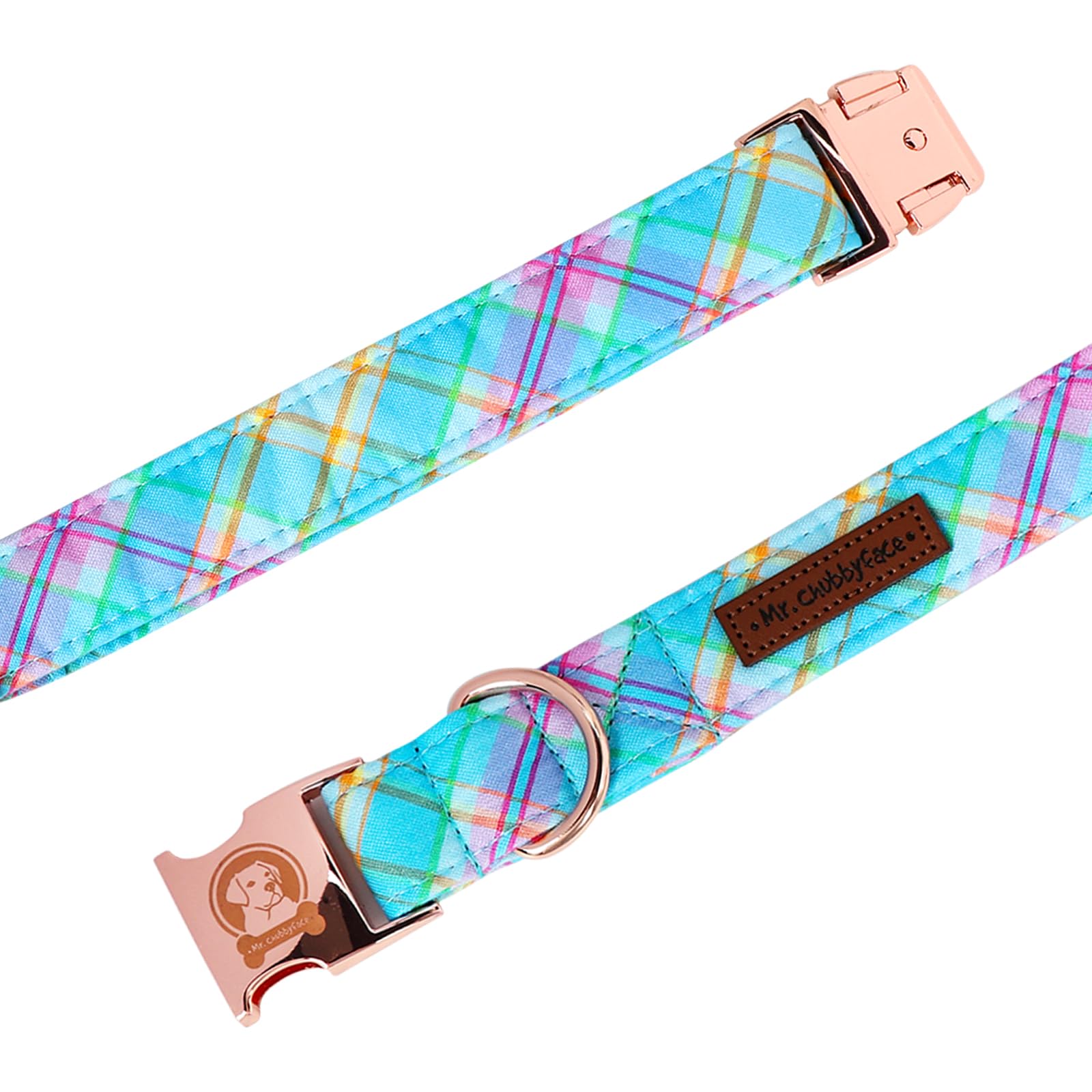 Mr. Chubbyface Easter Dog Collar, Cotton Spring Summer Dog Collars With Metal Buckle, Durable Female Male Pet Collars For Small