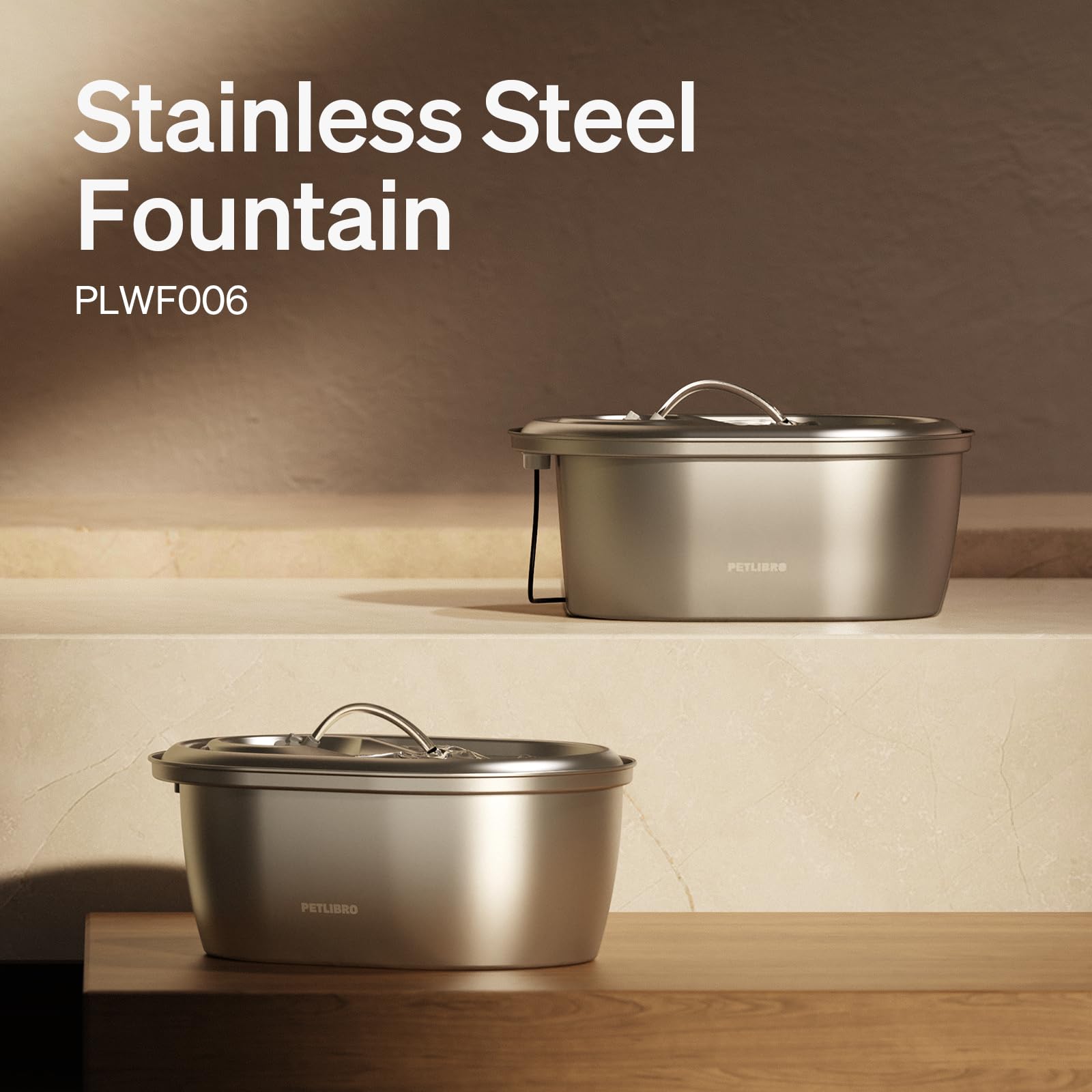 Petlibro Replacement Pump For Cat Water Fountain Stainless Steel, Compatible With 67Oz/2L And 101Oz/3L Pet Water Fountain, Super Quiet Dog Water Dispenser