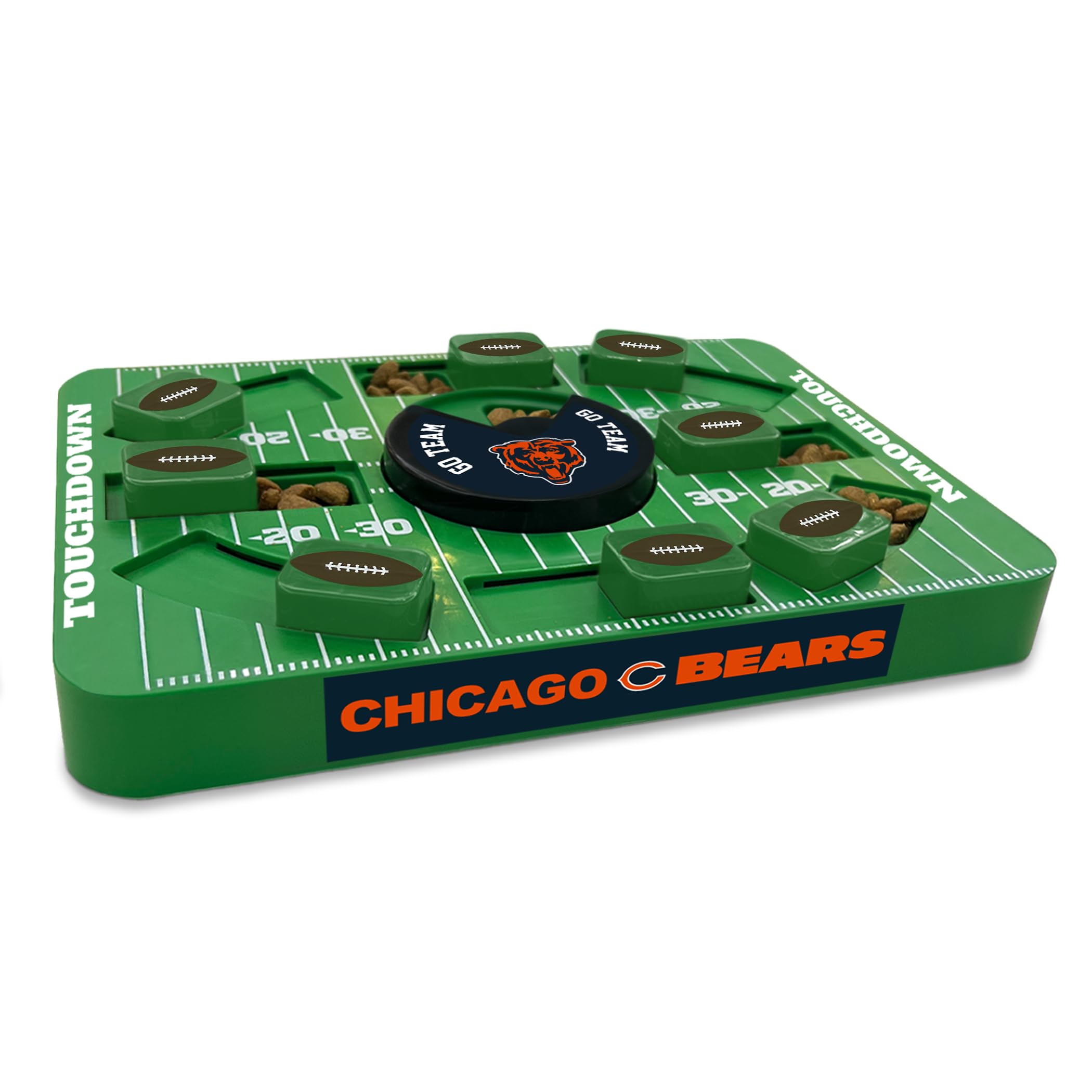 Pets First Nfl Chicago Bears Large Puzzle Toy, New Size, Interactive Dog Treat & Slow Feeding Toy