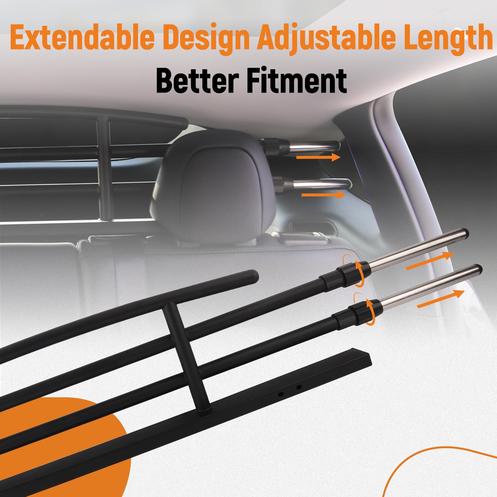 Maxpeedingrods For Tesla Model Y 2021 2022 2023 2024 Dog Car Barrier, Pet Barrier For Car Heavy-Duty Metal, Dog Barrier For Suv