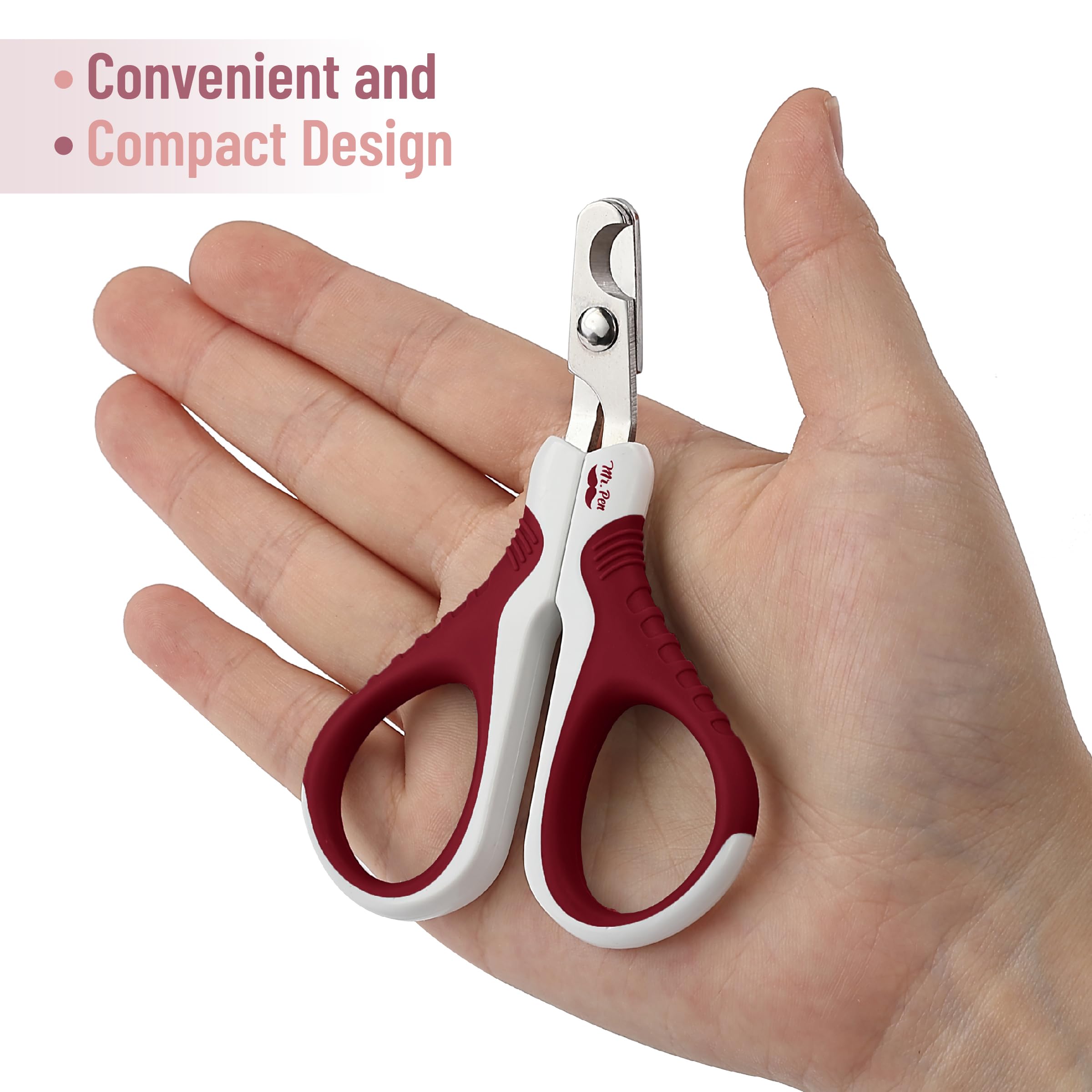 Mr. Pen- Cat Nail Clipper, Wine & White Cat Nail Trimmer, Cat Nail Clippers, Cat Claw Clippers, Cat Clippers For Nails, Pet Nail Clippers, Kitten Nail Clipper, Small Dog Nail Clipper Cat Claw Trimmer
