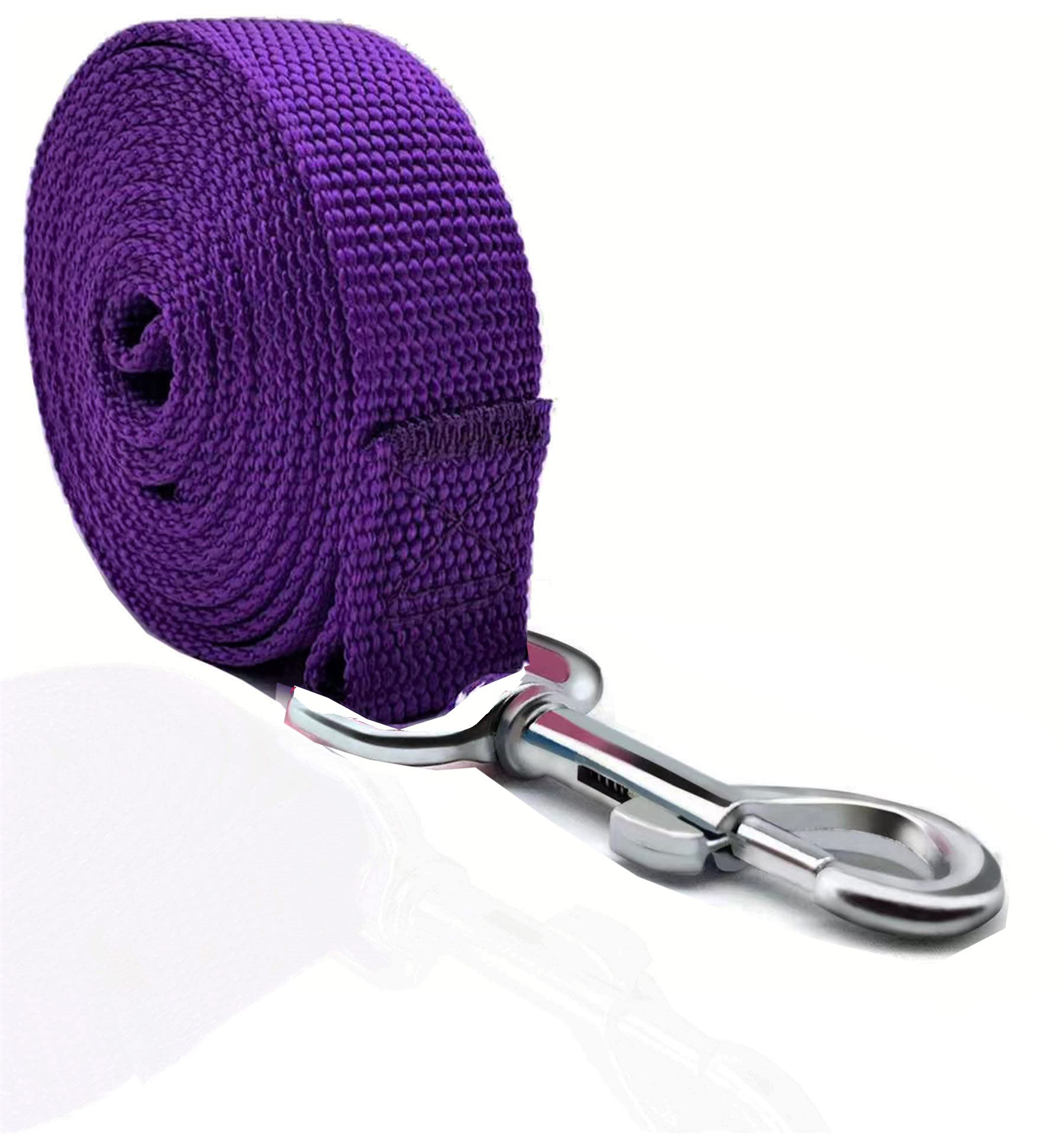 Taian 4Ft/5Ft/6Ft Strong Dog Leash, Nylon Dog Leashes For Small Medium Large Dogs (Purple, 1 In X 15 Ft)