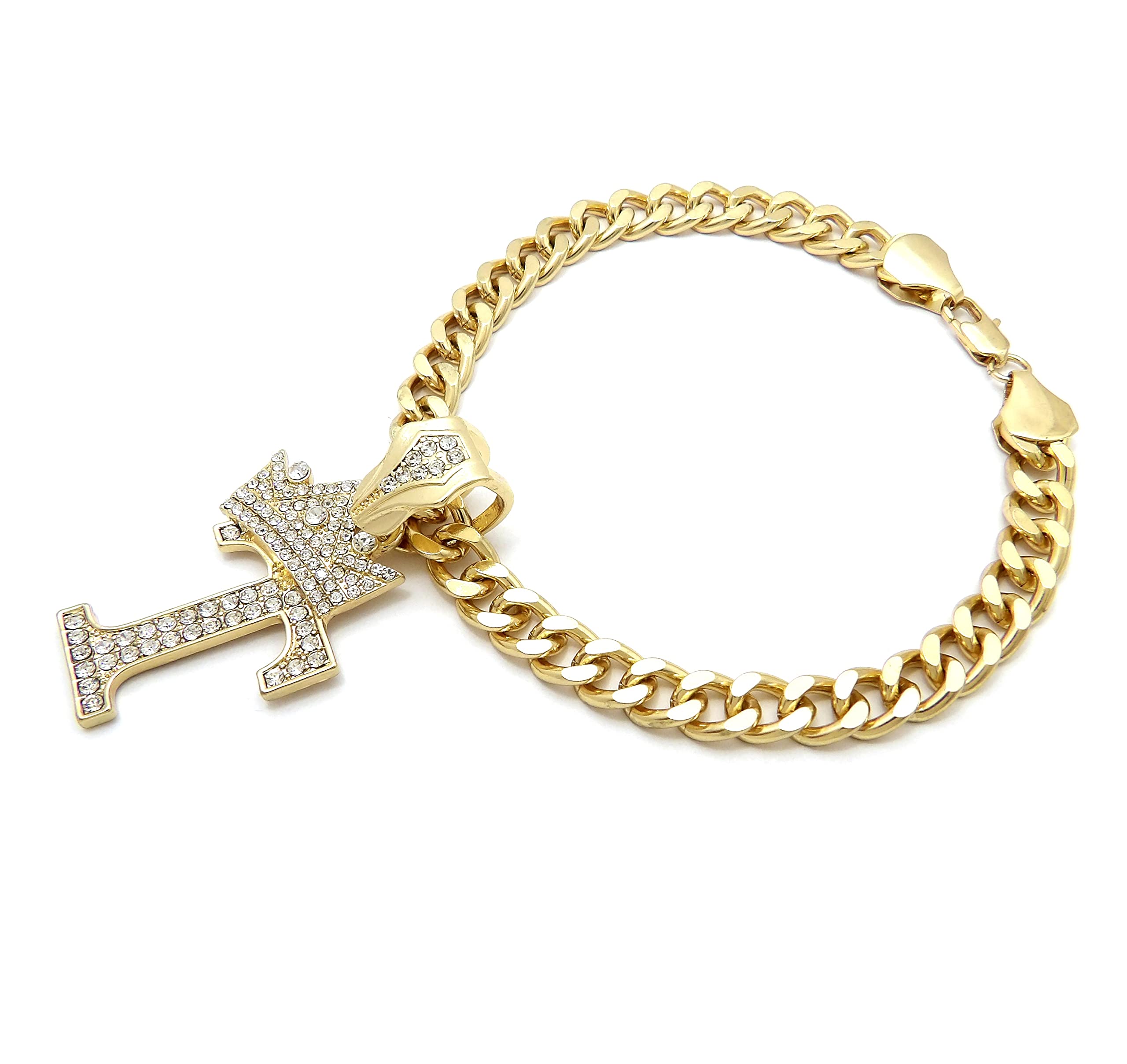 Initial Letter Cuban Chain Dog Chain Pet Chain Pet, Cat, Puppy Necklace (T, 28'')