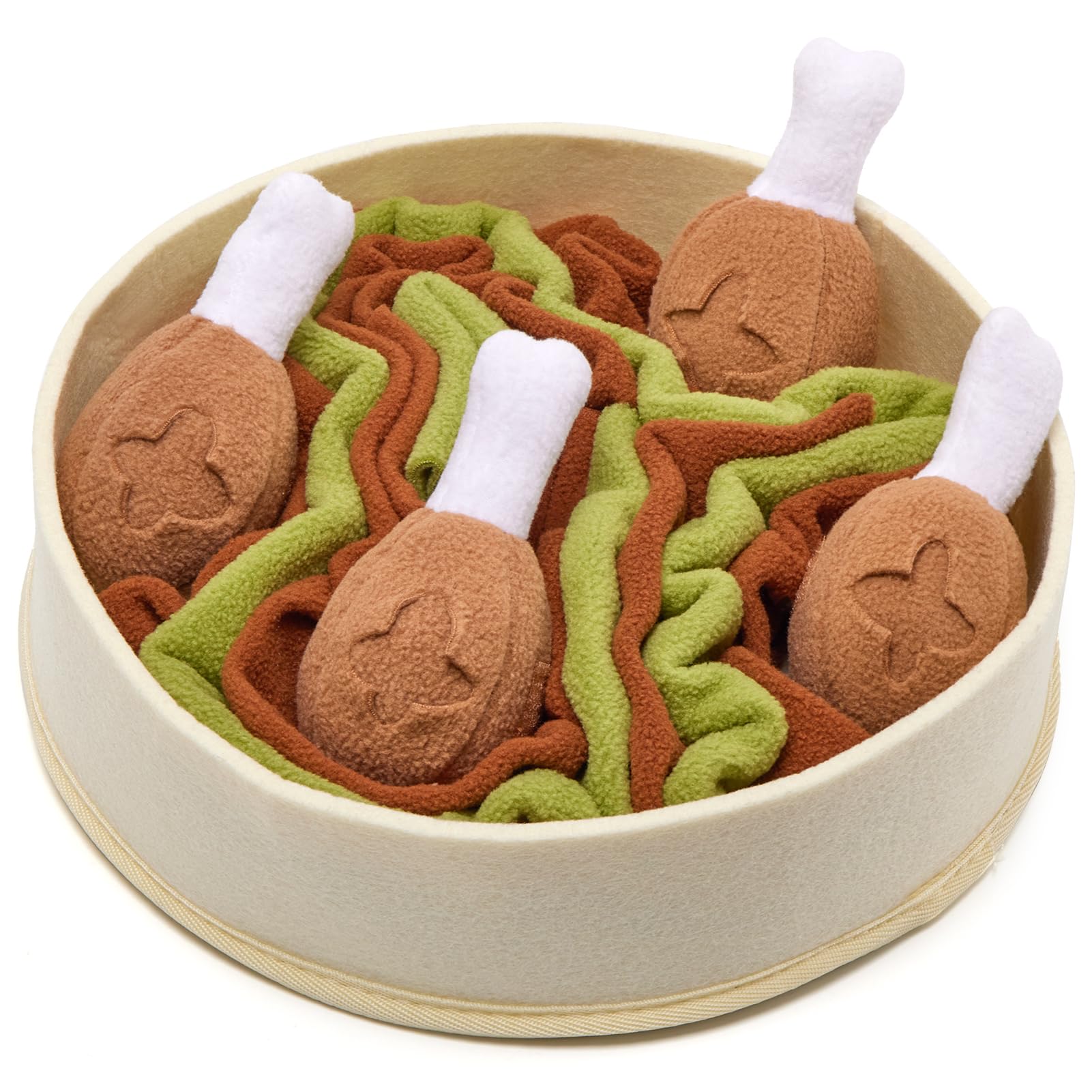 Snuffle Toy For Dogs, Interactive Dog Treat Puzzle, Puppy Plush Toy, Machine Washable Dog Enrichment For Slow Feeder, Made Of Re