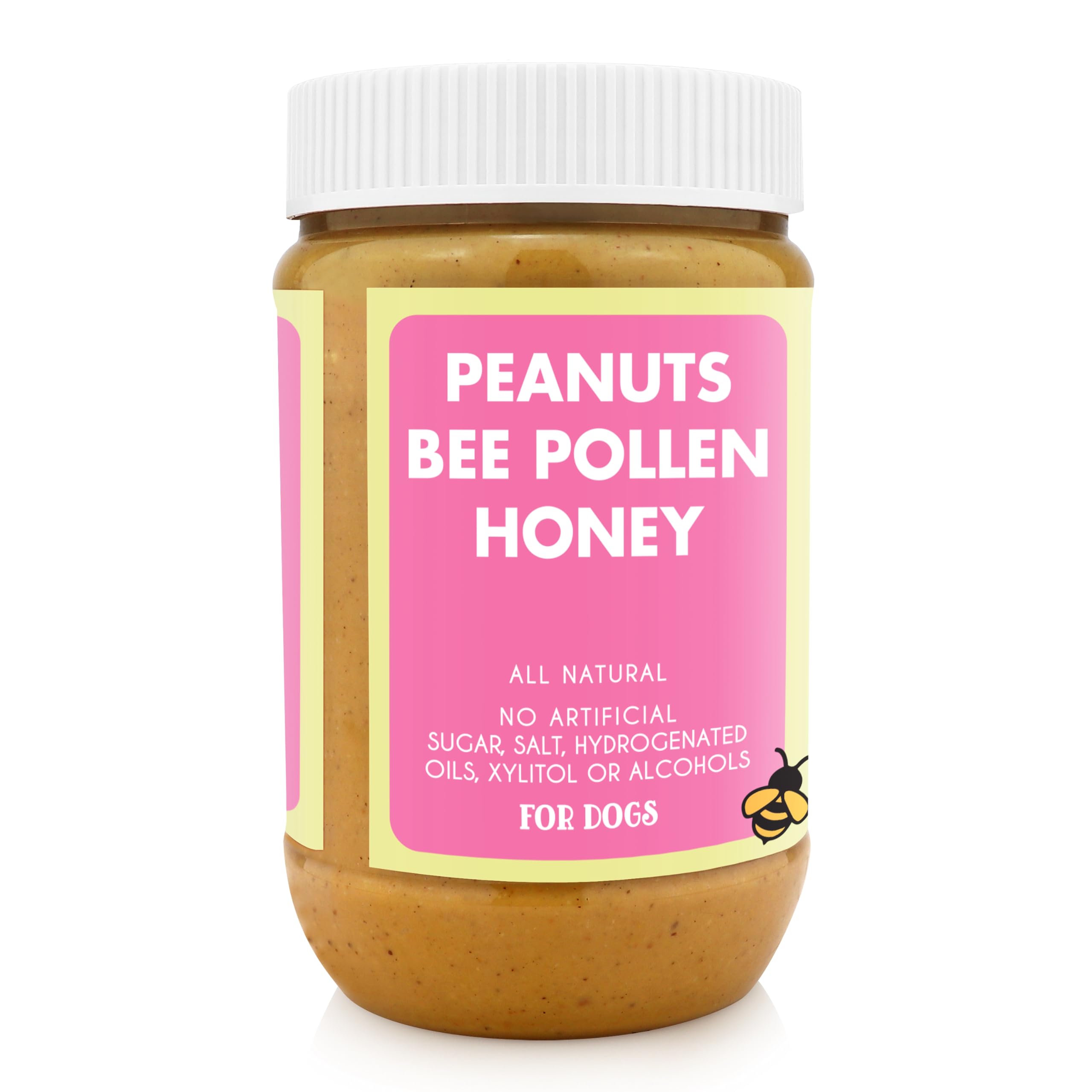 Buddy BUDDER Bark Bistro Company, Beehive Buzz, 100% Natural Dog Peanut Butter, Healthy Peanut Butter, Stuff in Toy, Dog Pill Po