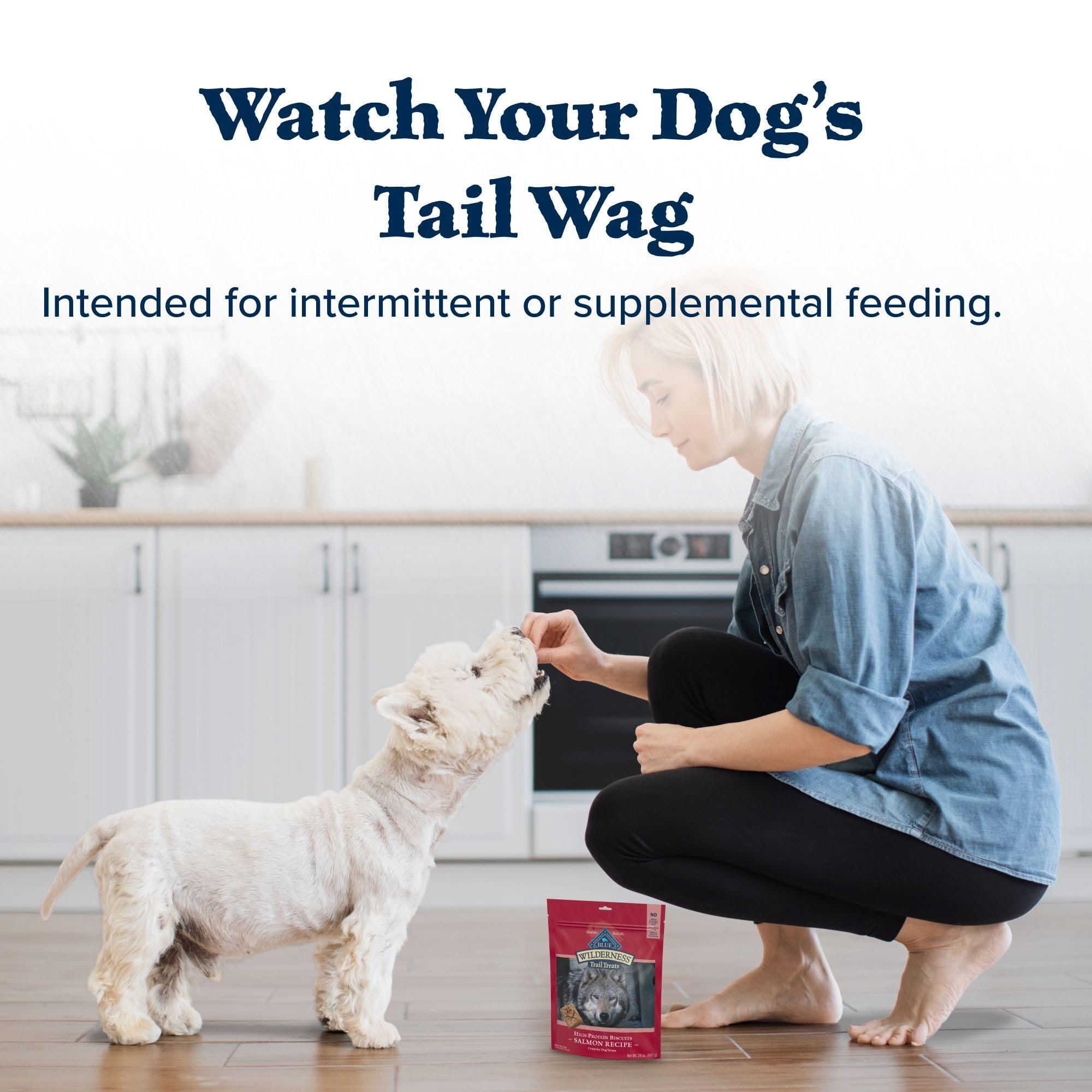 Blue Buffalo Wilderness Trail Treats Crunchy Dog Biscuits, Grain-Free and High-Protein Dog Treats Made with Natural Ingredients,