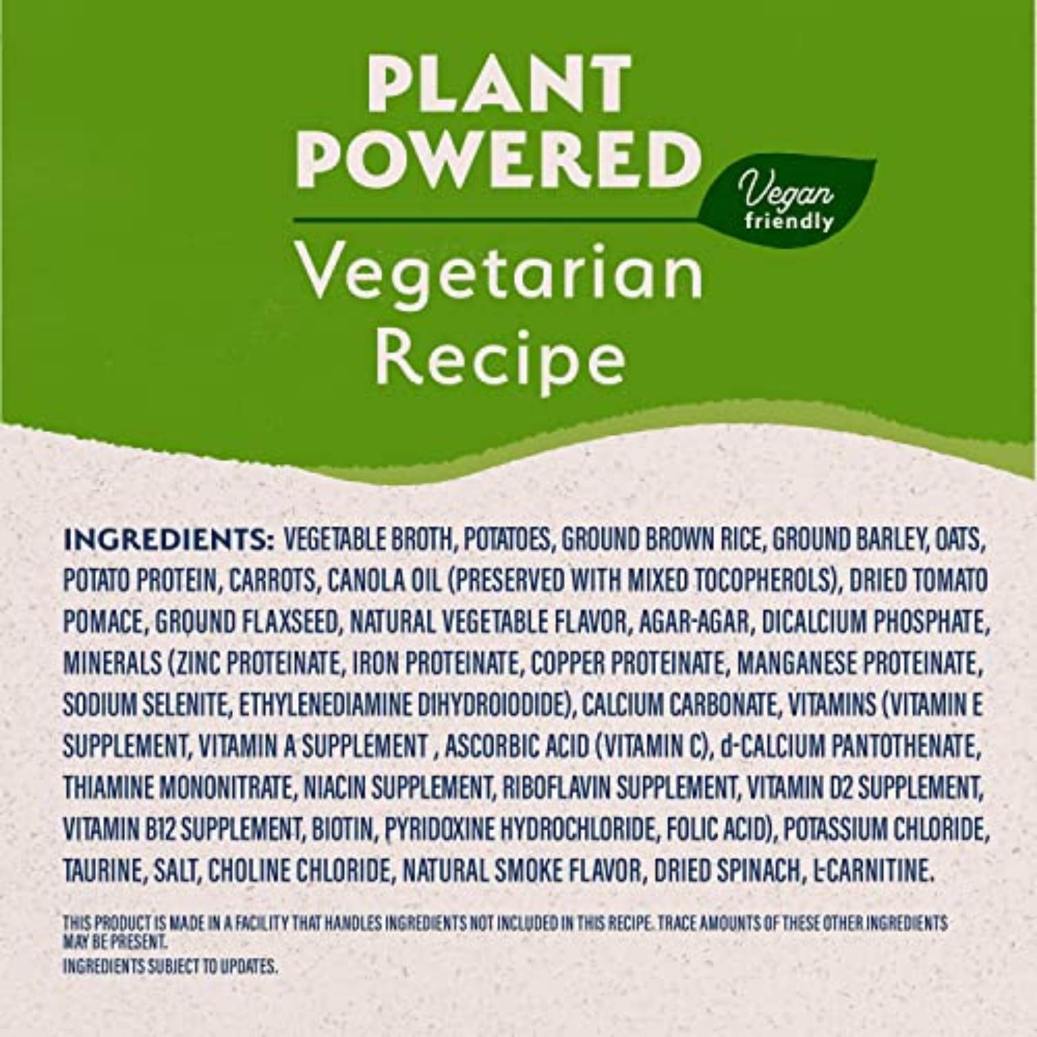 Natural Balance Limited Ingredient Adult Wet Canned Dog Food with Vegan Plant Based Protein and Healthy Grains, Vegetarian Recip