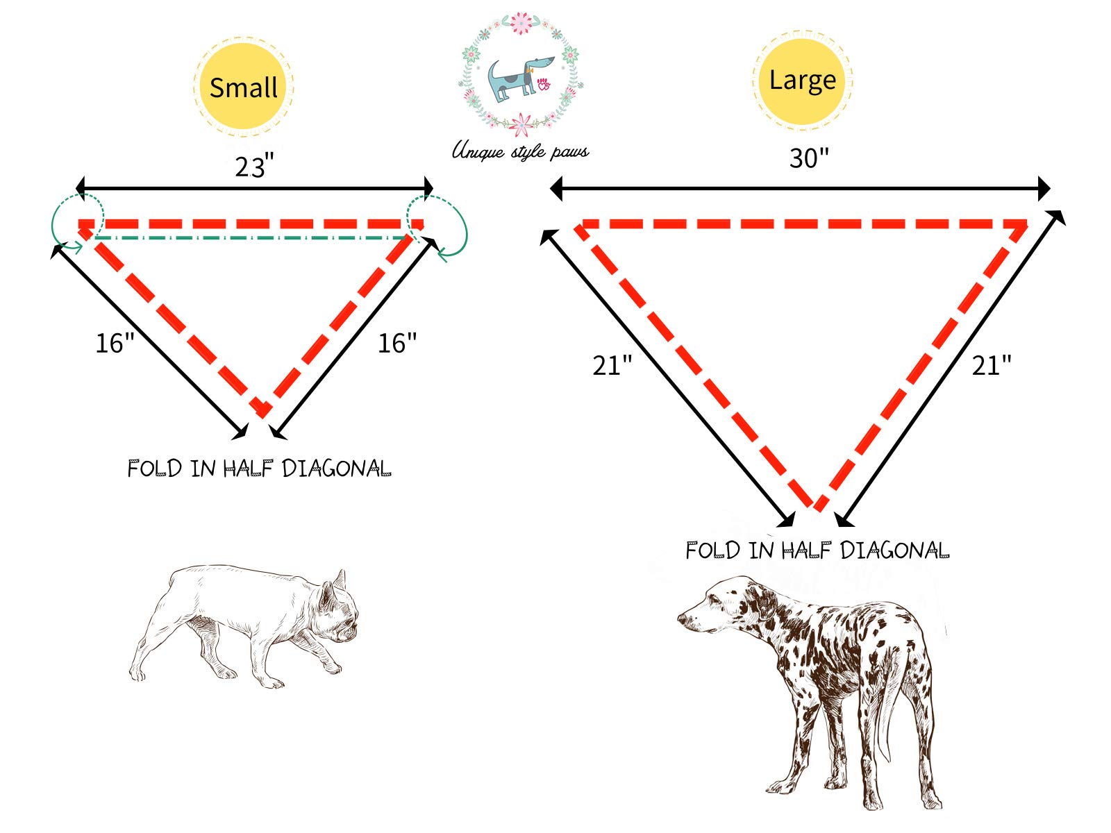 Unique Style Paws Dog Bandanas 1Pc Washable Cotton Triangle Dog Scarfs For Small Medium Large Dogs And Cats