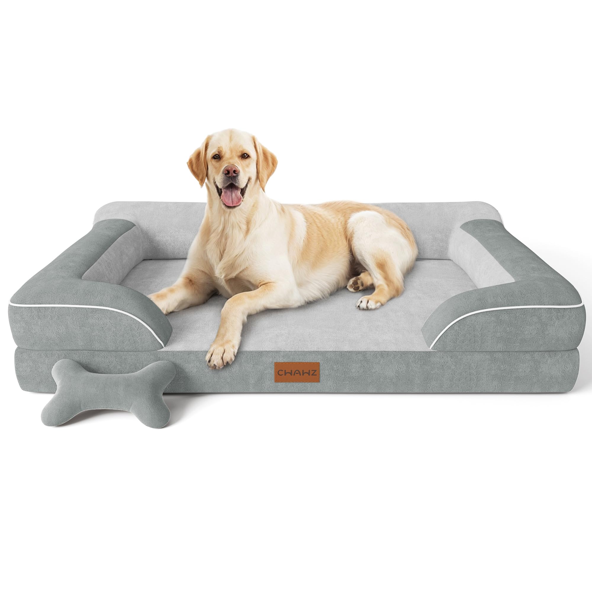 Cwawz Jumbo Dog Beds For Extra Large Dogs, Orthopedic Dog Bed With Cooling Gel Memory Foam, Waterproof Pet Bed With Removable Wa