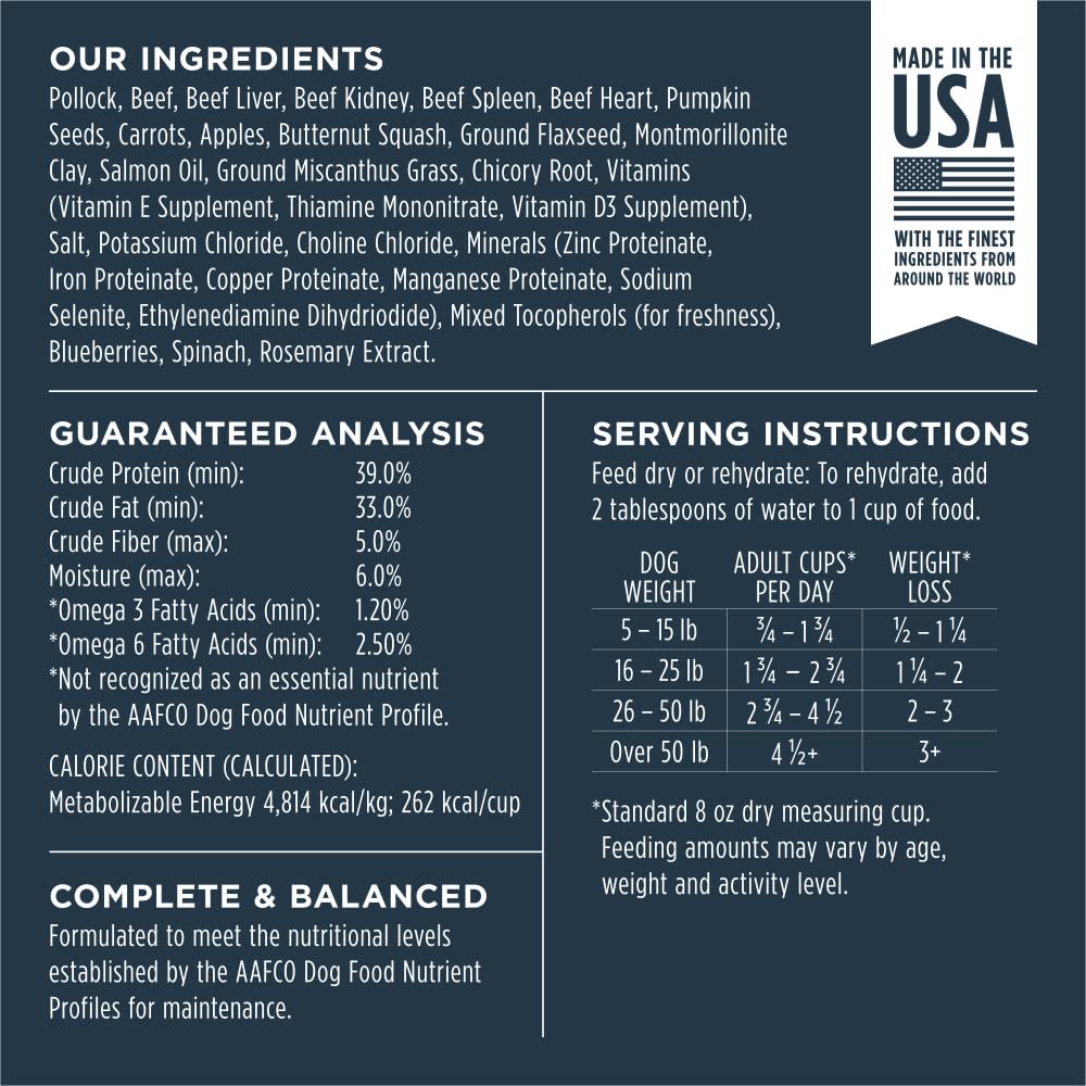 Instinct Raw Meals Freeze-Dried Pollock Dog Food, 3 oz. Bag