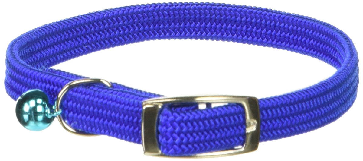 Omnipet Kool Kat Elastic Cat Safety Collar With Bell, Blue, 12''