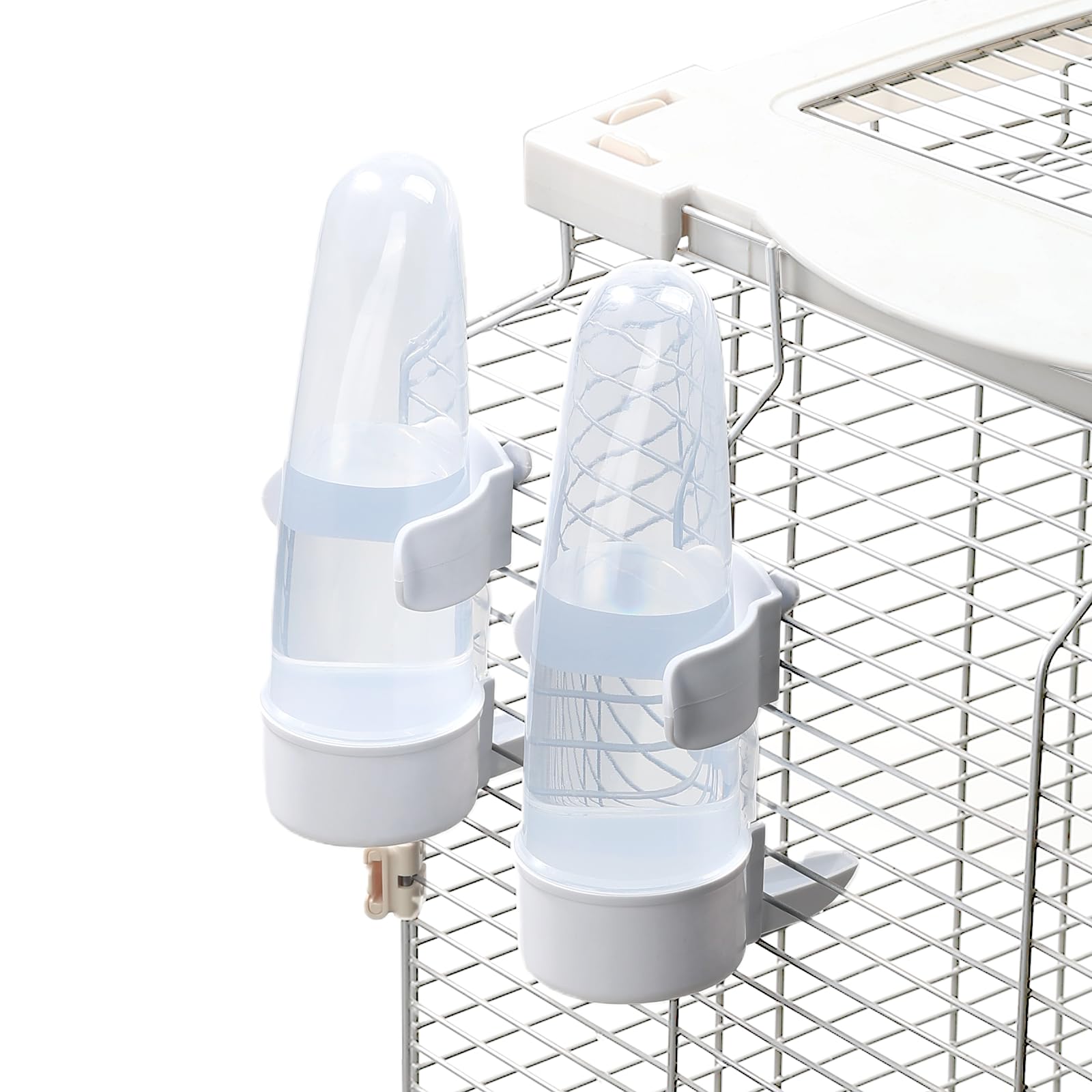 YOOSO WING Bird Feeder Automatic Bird Water Dispenser Set for Cage No Mess Parakeet Cage Water Dispenser PP Material, 200ml/6.8f