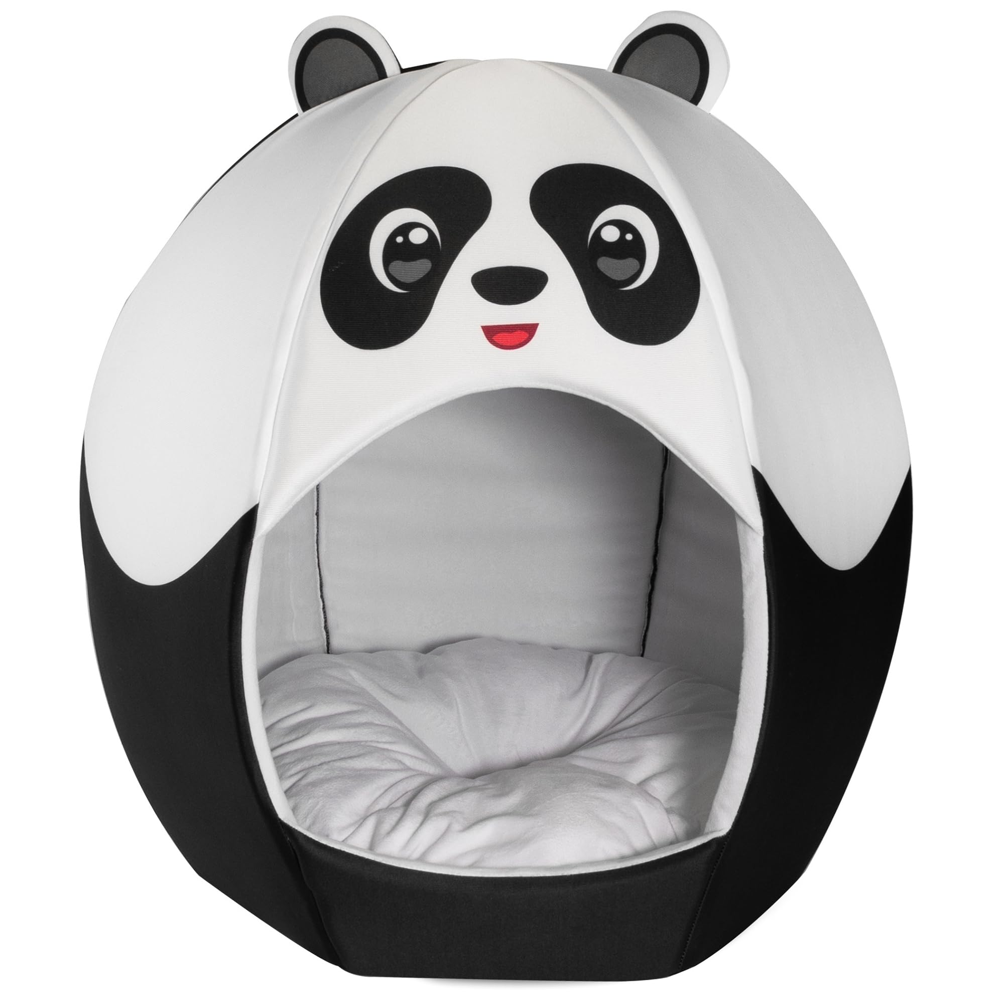 Maccabi Art Panda Theme Dog Bed - Cute Igloo Style Pet Bet - Fits Small Dogs, Puppies, Cats - Pillow Insert With Plush Lined Int