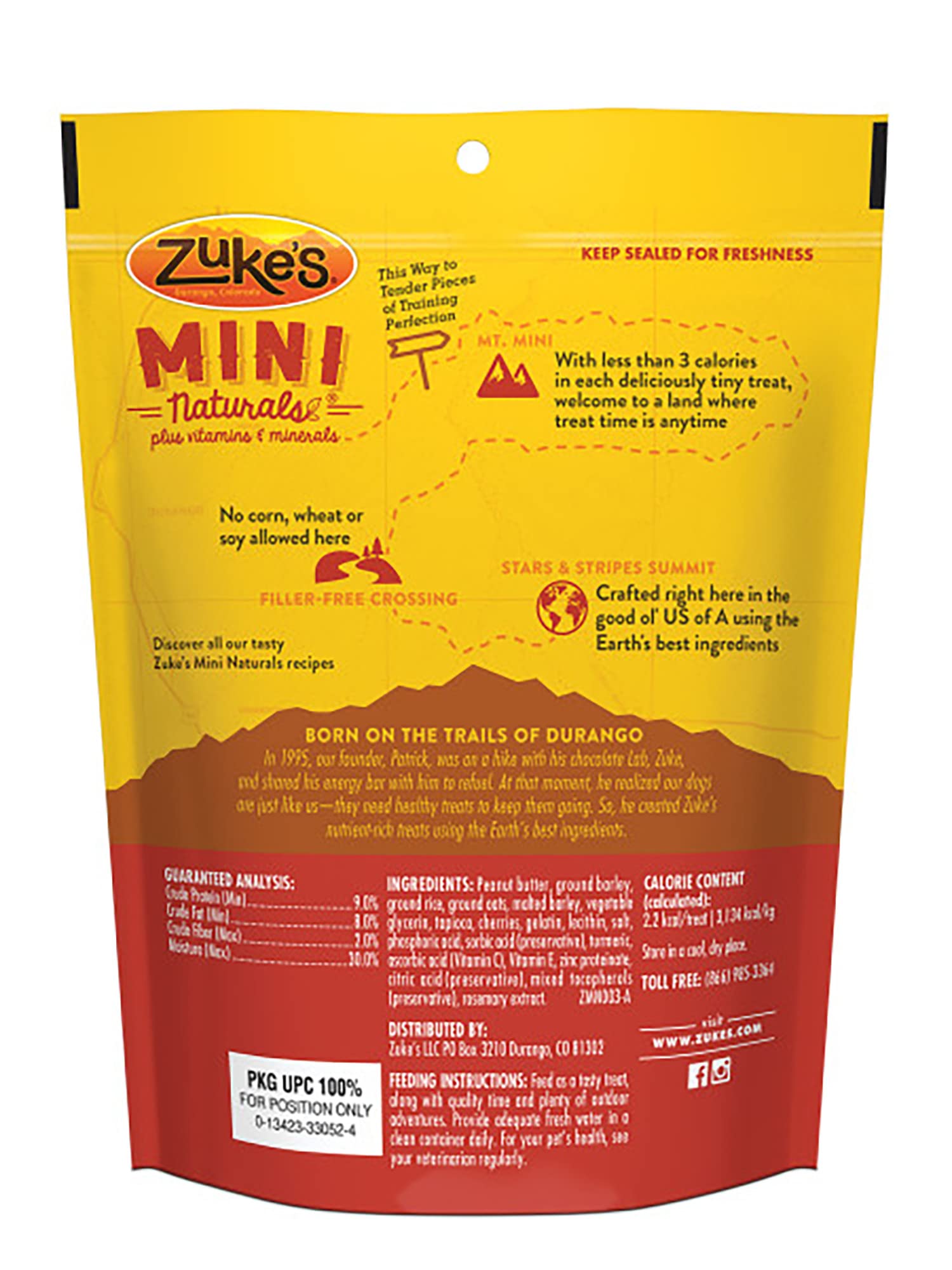 Zukes Mini Naturals Adult Dog Training Treats, Peanut Butter & Oats Recipe with Vitamins & Minerals, A+ Training Treats for Adu
