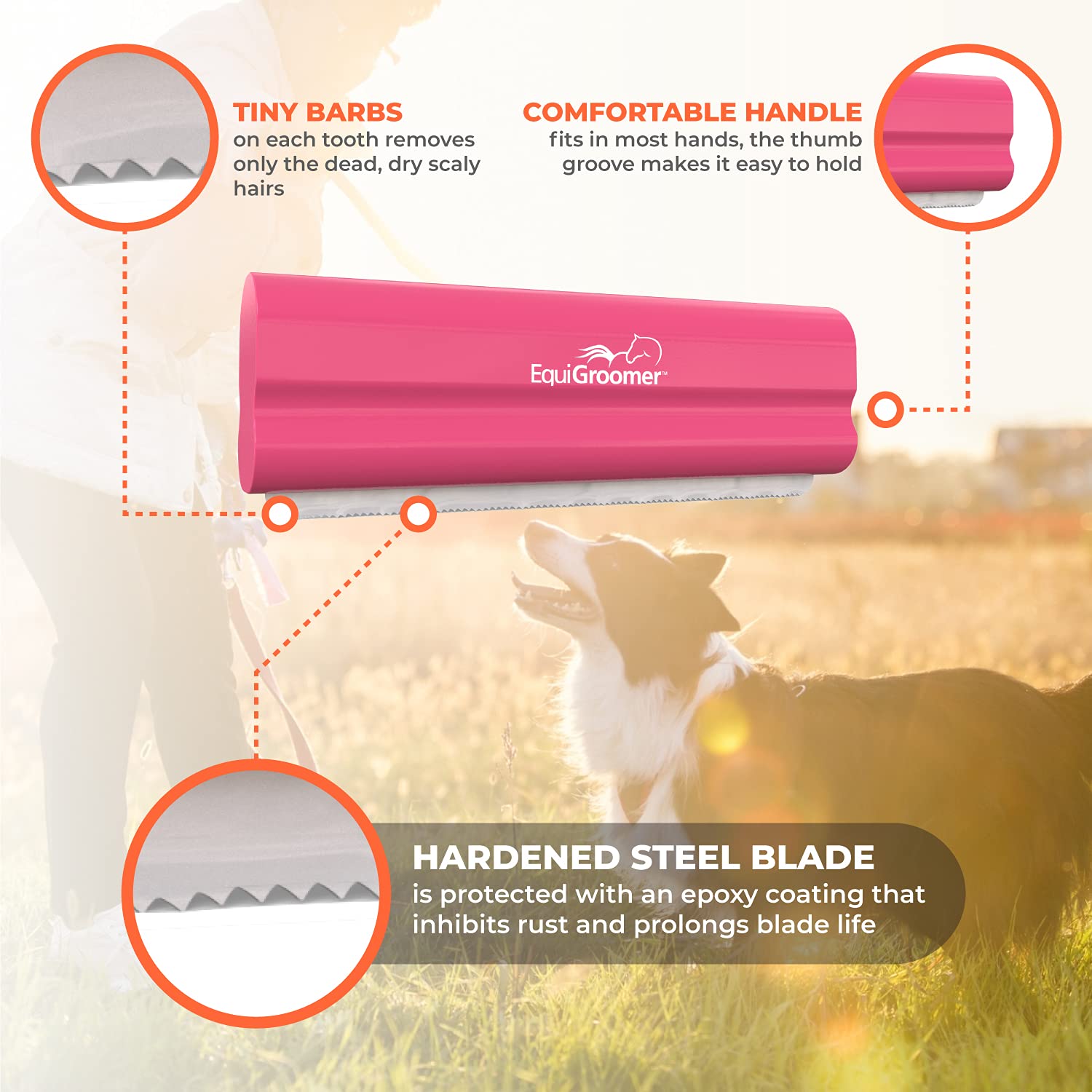 Equigroomer Deshedding Brush For Dogs And Cats  Undercoat Deshedding Tool For Large And Small Pets  Comb Removes Loose Dirt, Hai