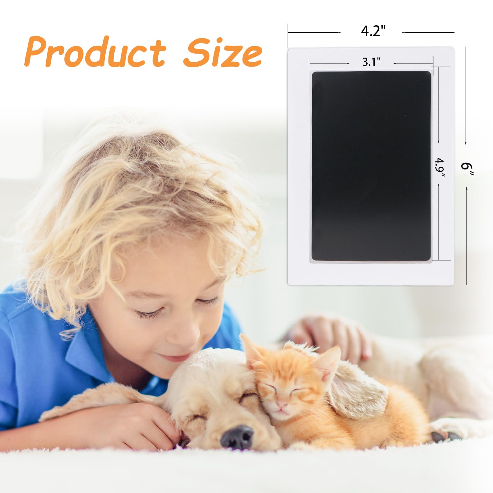 Deerzone Inkless Paw Print Kit,Dog Paw Print Kit,Dog Nose Print Kit,Clean Touch Ink Pads And Imprint Cards,Pet Paw Print Impress