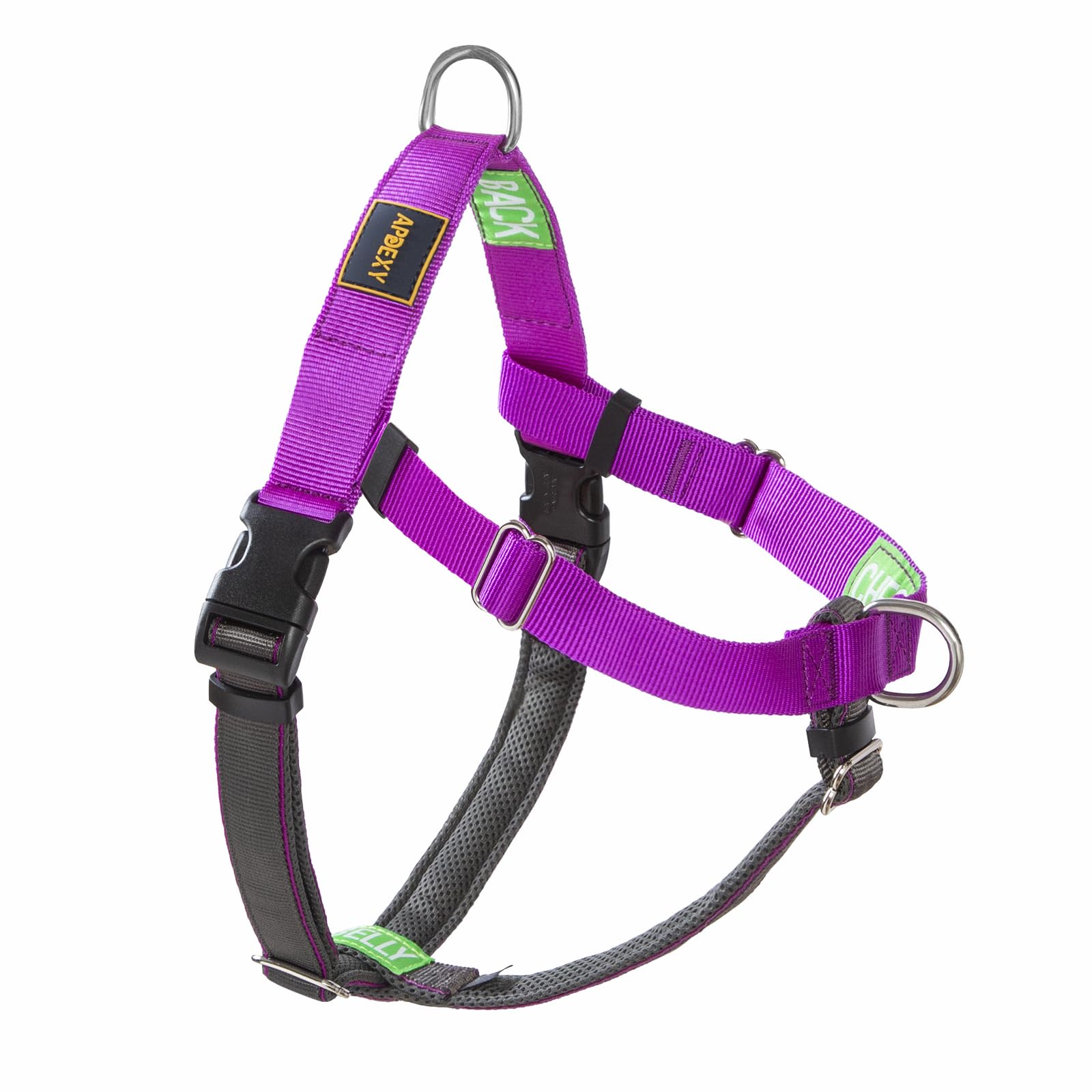 APDEXY Easy Walker No Pull Dog Harness for Medium Dogs, Freedom Walk, Anti Pull with Two Stainless D-Rings, Comfortable, Sewn-in