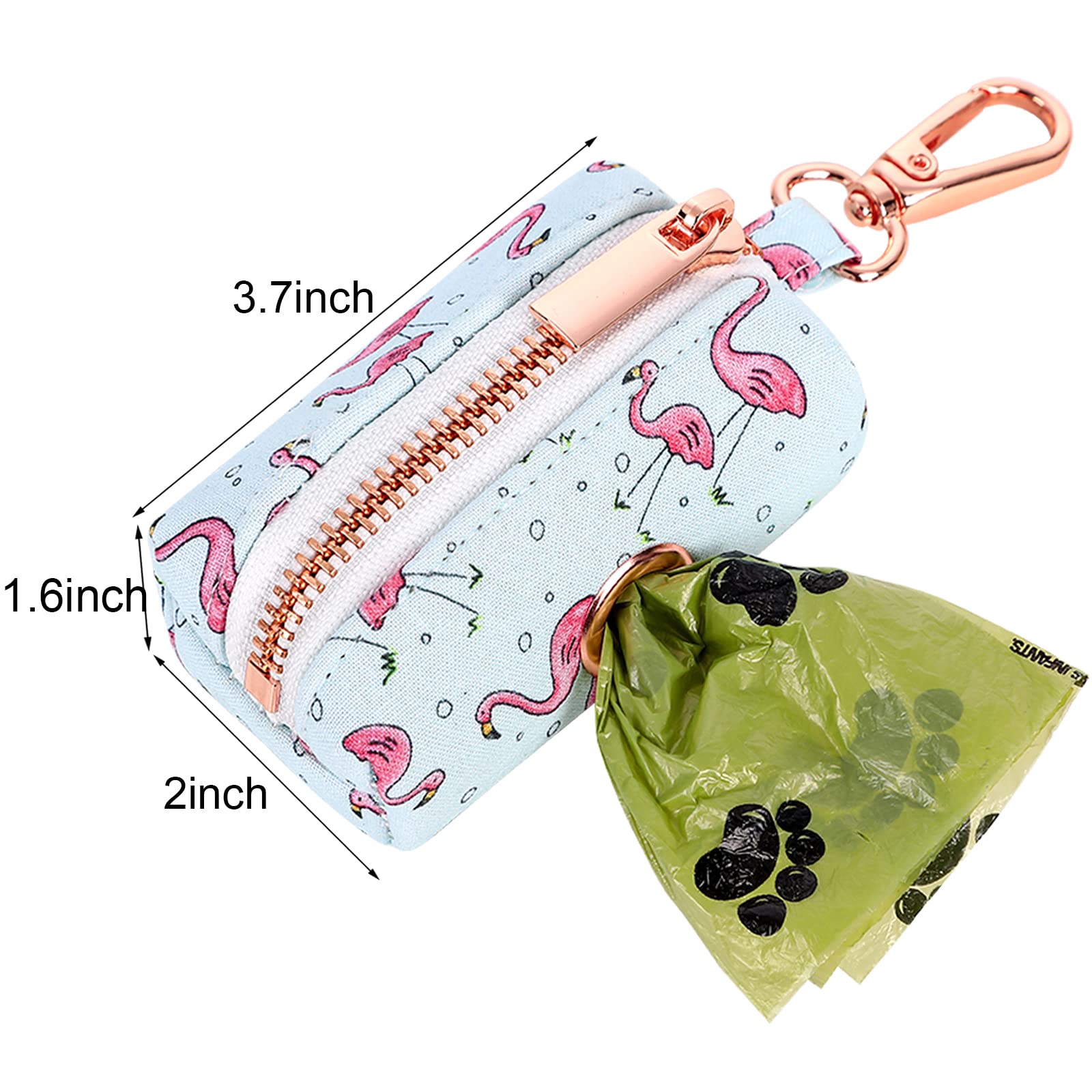 Aring Pet Dog Waste Bag Dispenser, Cotton Doggy Poop Bags Holders Attach To Any Leashes, Portable Washable Plaid Pet Waste Pouch