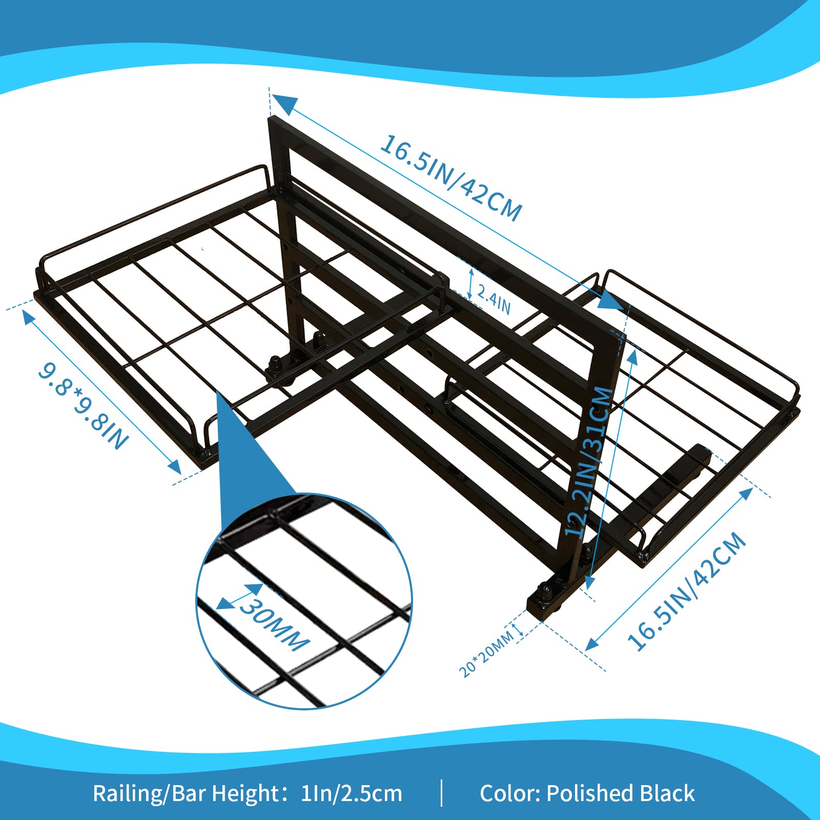 Elevated Dog Bowl Stand - Adjustable Holder with 3 Heights for Small to Large Dogs (For 2Pcs 9.8in Bowls)