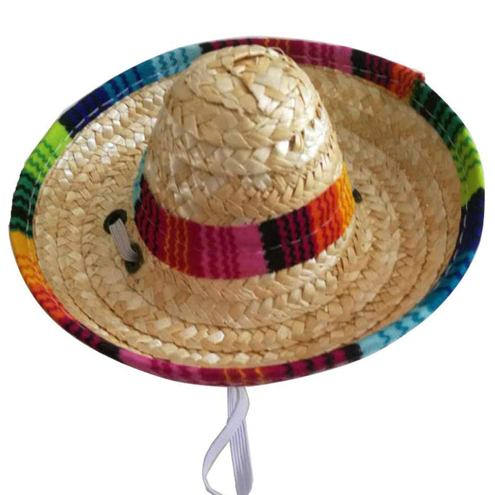 Cieovo Dog & Cat Straw Sombrero Hat, Mini Mexican Hats, One Size Fits All, Lightweight, Multi-Use Pet Apparel