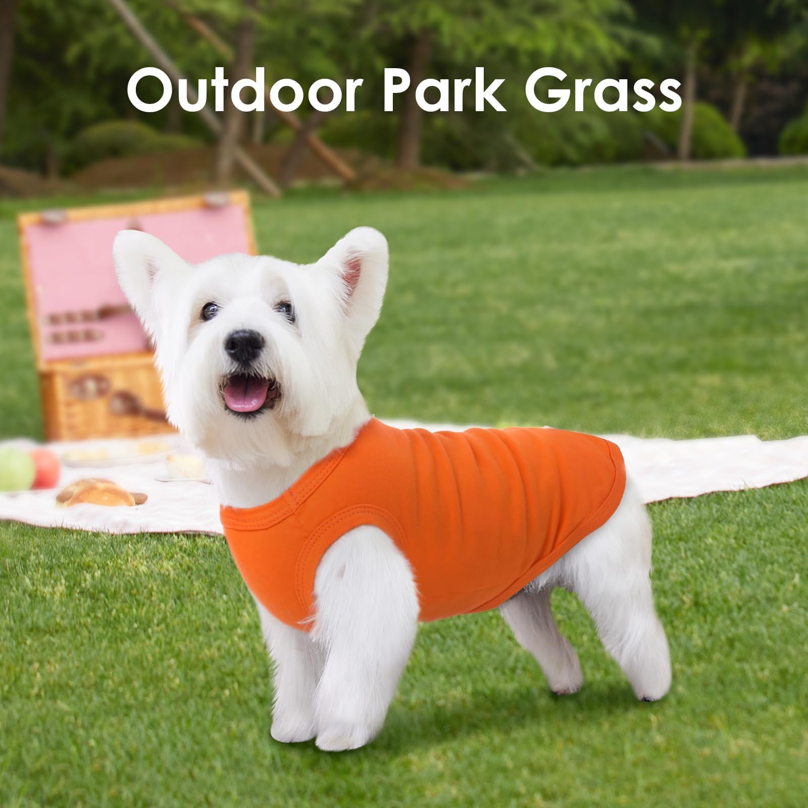 3 Pack Orange Striped Xl Dog T-Shirt,Sleeveless Lightweight Shirt For Medium Dogs Girl,Spring Summer Cozy Breathable Dog Tank To