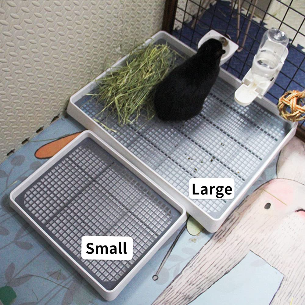 Oncpcare 22X18 Super Large Rabbit Litter Box With Grate, Rabbit Litter Box For Cage, Extra Large Bunny Restroom Litter Tray Pan