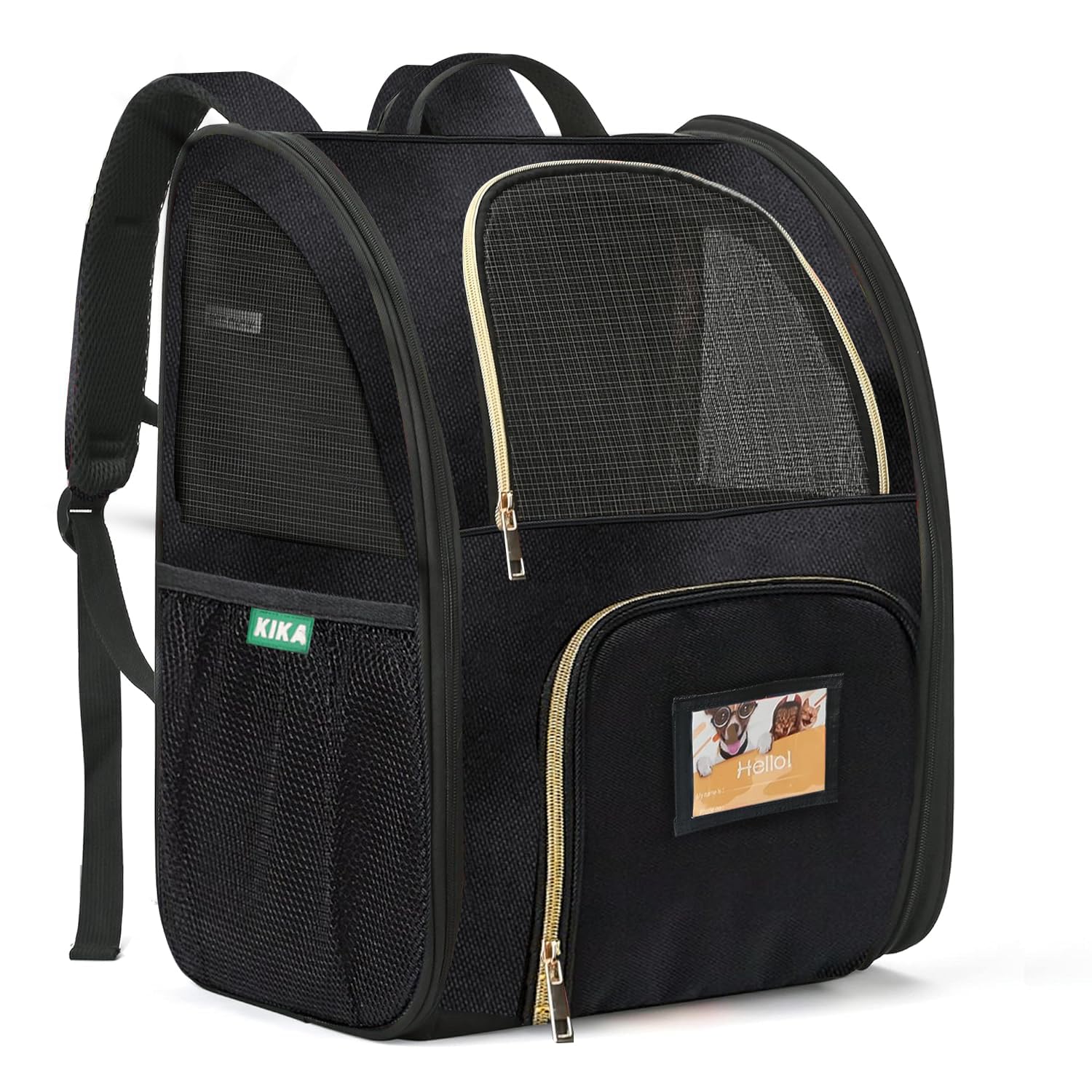 Kika Pets Goldfinch Dog Cat Bag Backpack Carrier | Dog Backpack Carrier Bag (Midnight Black)