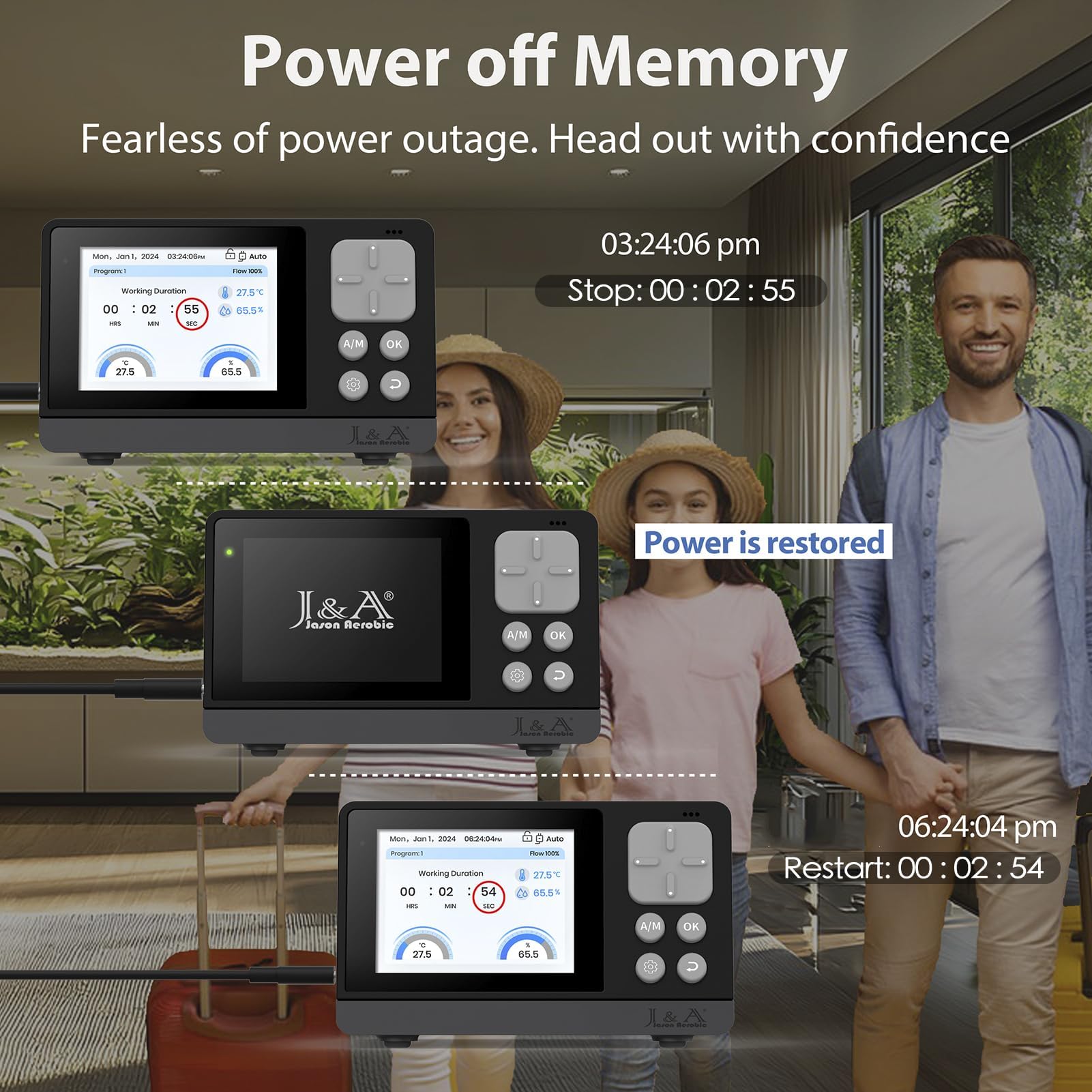 J&A Automatic Mister for Terrariums, Reptile Misting System with Programable Timer, Chameleon Fogger with Adjustable Spray Nozzl